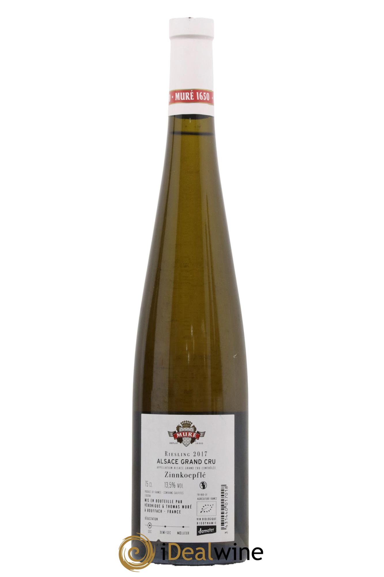 Alsace Riesling Grand Cru Zinnkoepffle René Muré 2017 - Posten von 1 Flasche - 1