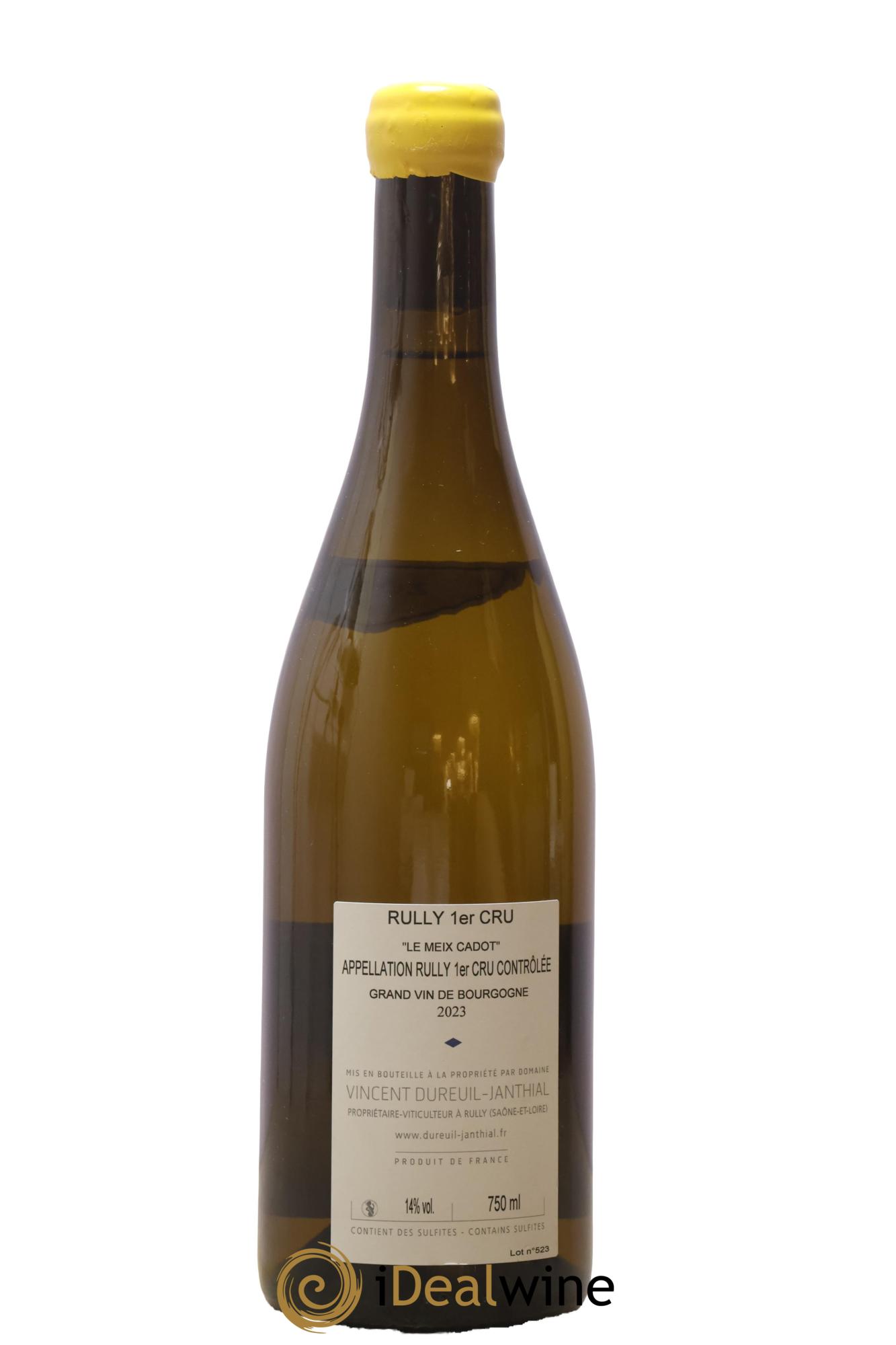 Rully 1er Cru Le Meix Cadot Vincent Dureuil-Janthial 2023 - Lotto di 1 bottiglia - 1
