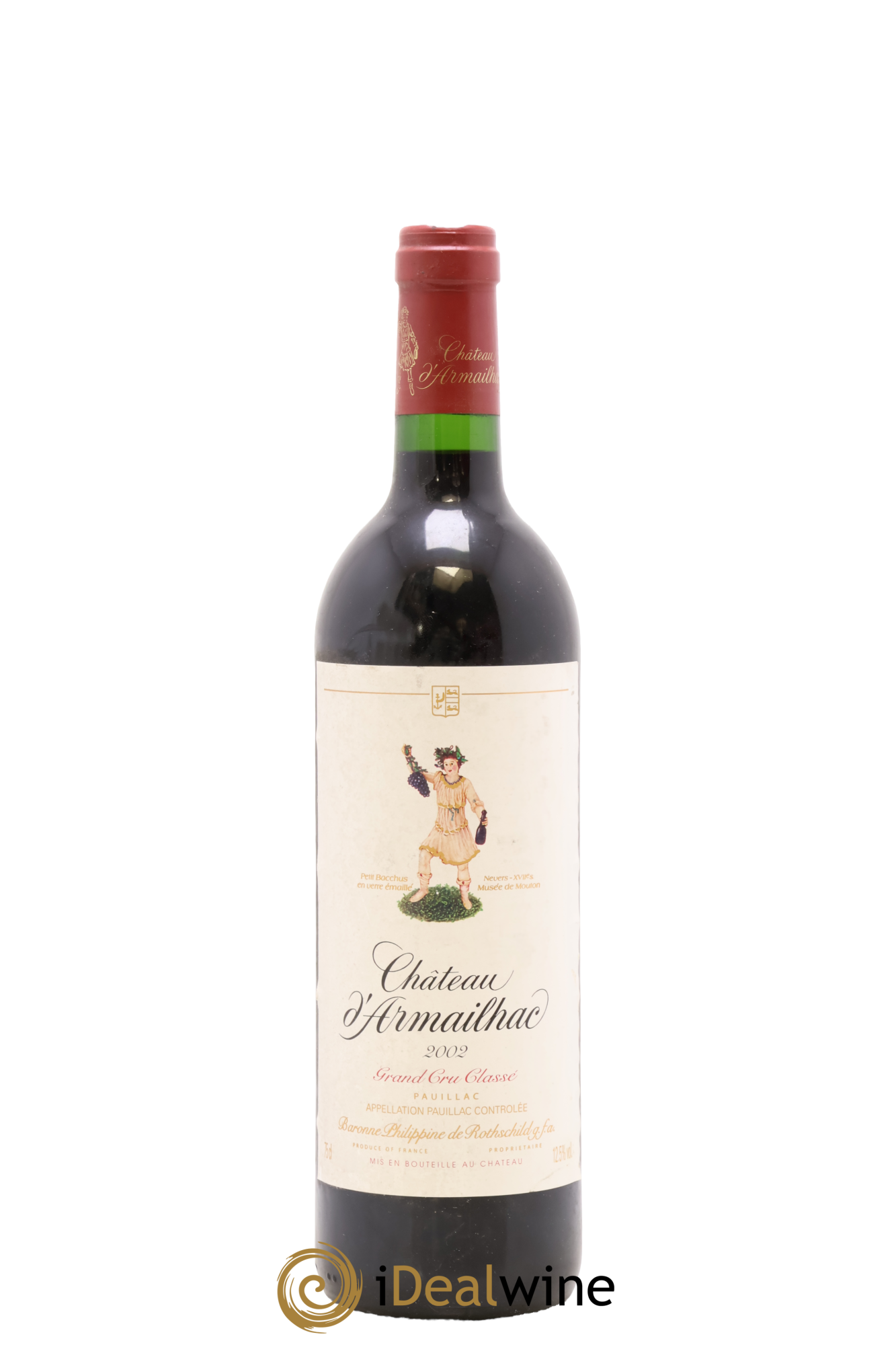 Château d' Armailhac - Mouton Baron(ne) Philippe 5ème Grand Cru Classé 2002 - Lot de 1 bouteille - 0