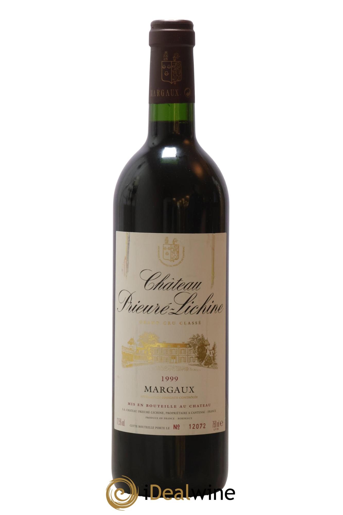 Château Prieuré Lichine 4ème Grand Cru Classé 1999 - Lot de 1 bouteille - 0