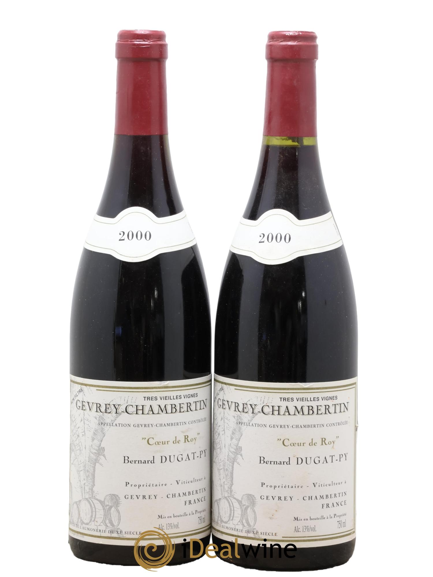 Gevrey-Chambertin Coeur de Roy Très Vieilles Vignes Dugat-Py 2000 - Lotto di 2 bottiglie - 0