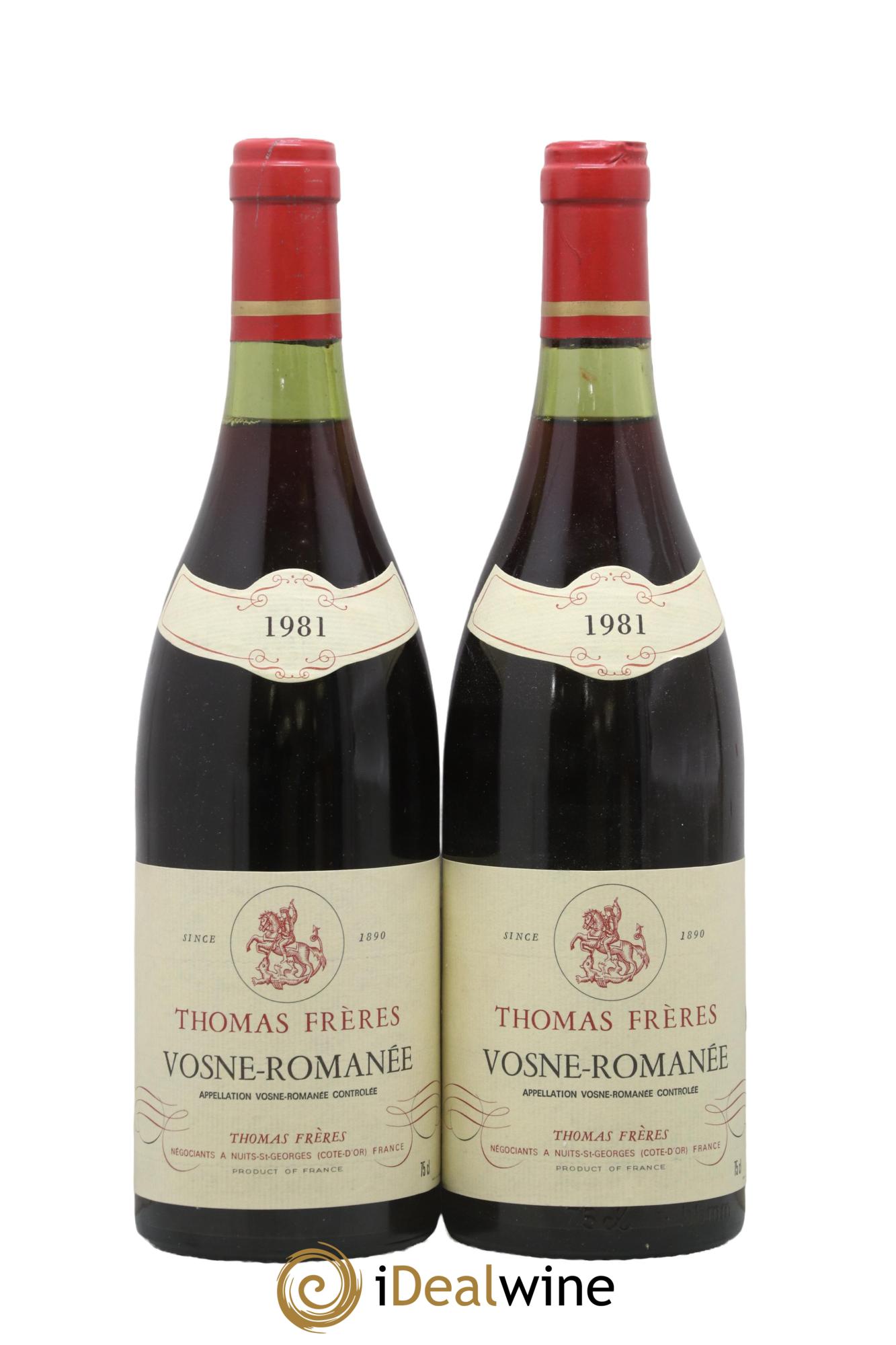 Vosne-Romanée Thomas Frères 1981 - Lot de 2 bouteilles - 0