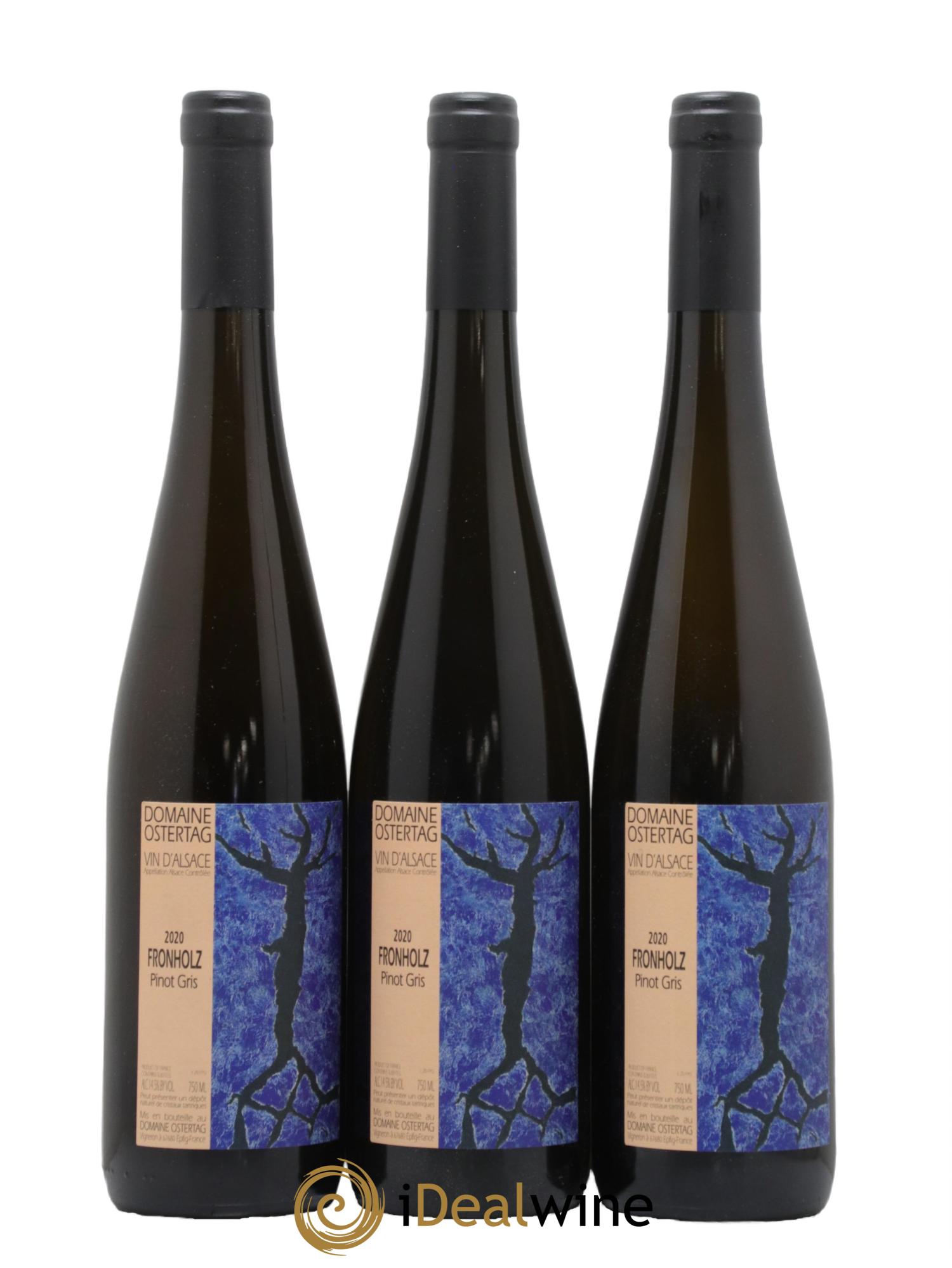 Alsace Pinot Gris Fronholz Ostertag (Domaine) 2020 - Lot de 3 bouteilles - 0
