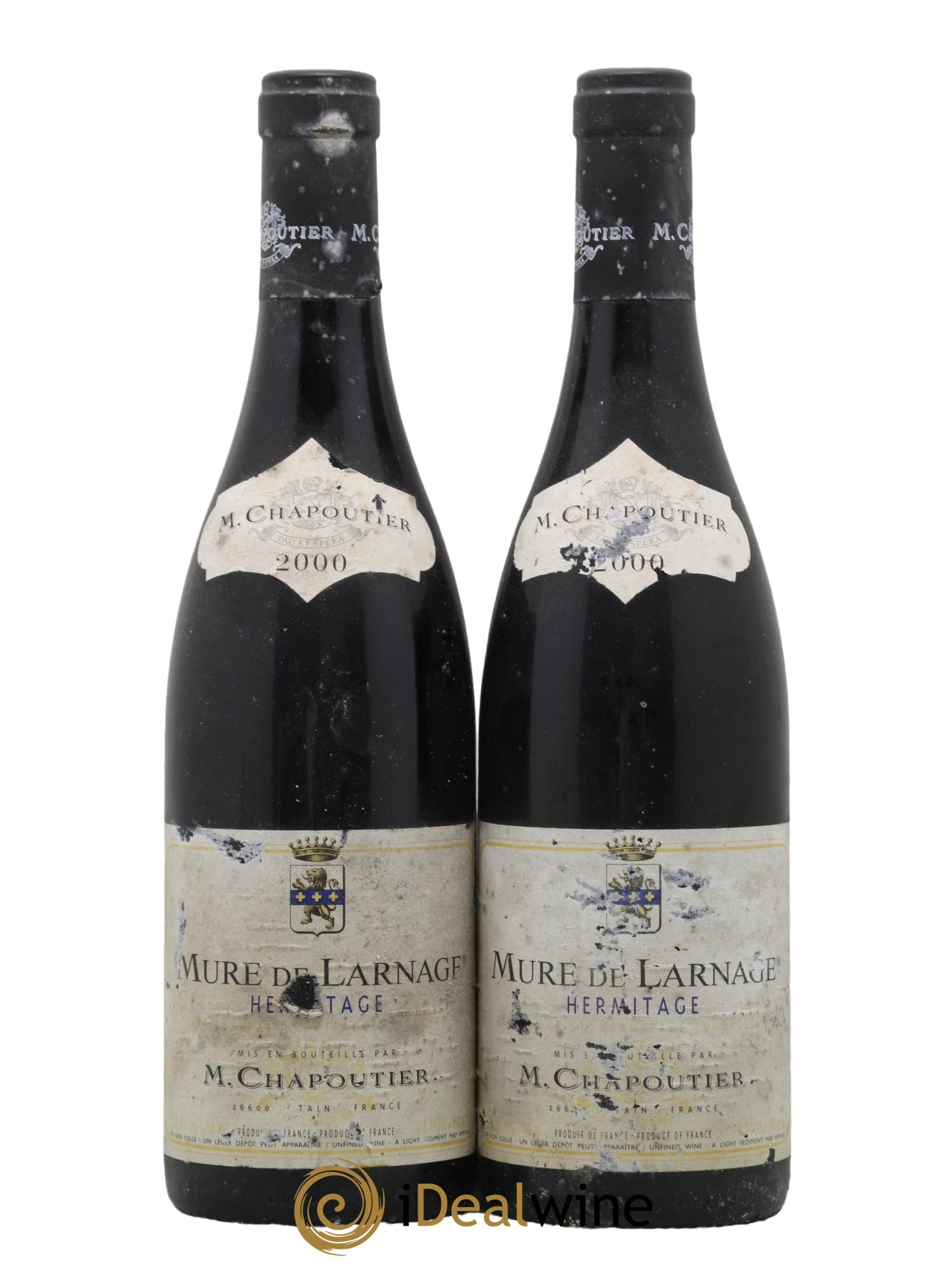 Hermitage Mure de Larnage Chapoutier 2000 - Lot de 2 bouteilles - 0