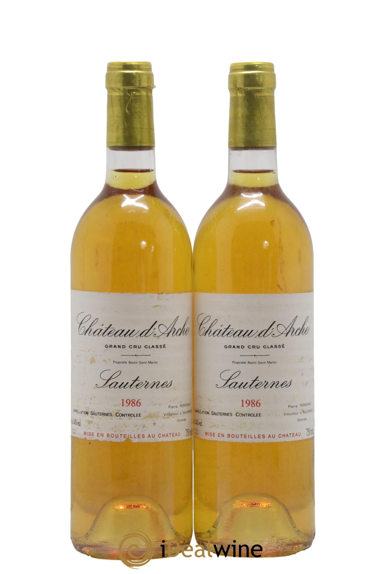 Château d' Arche 2ème Grand Cru Classé 1986 - Lotto di 2 bottiglie - 0
