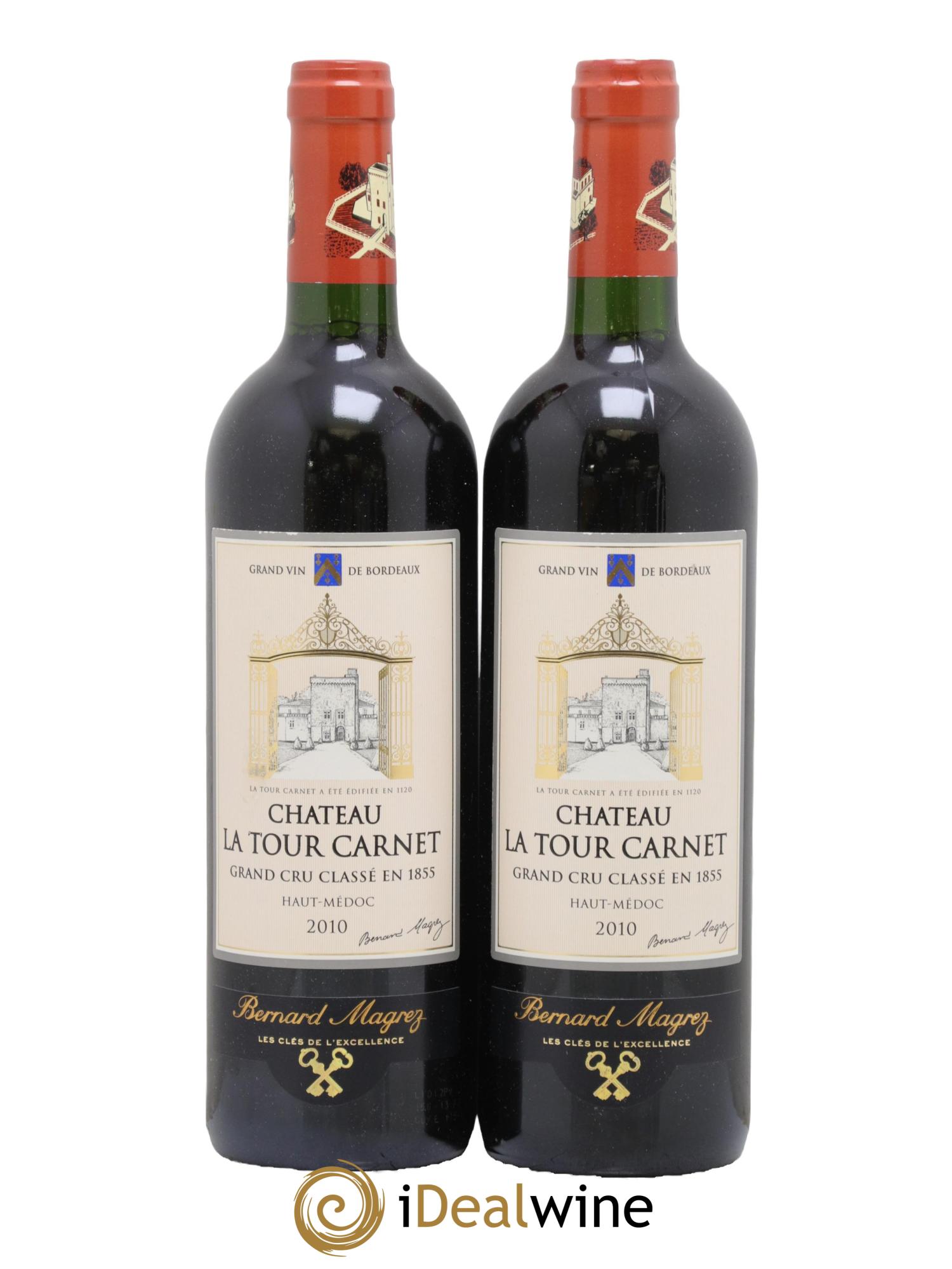 Château la Tour Carnet 4ème Grand Cru Classé 2010 - Posten von 2 Flaschen - 0