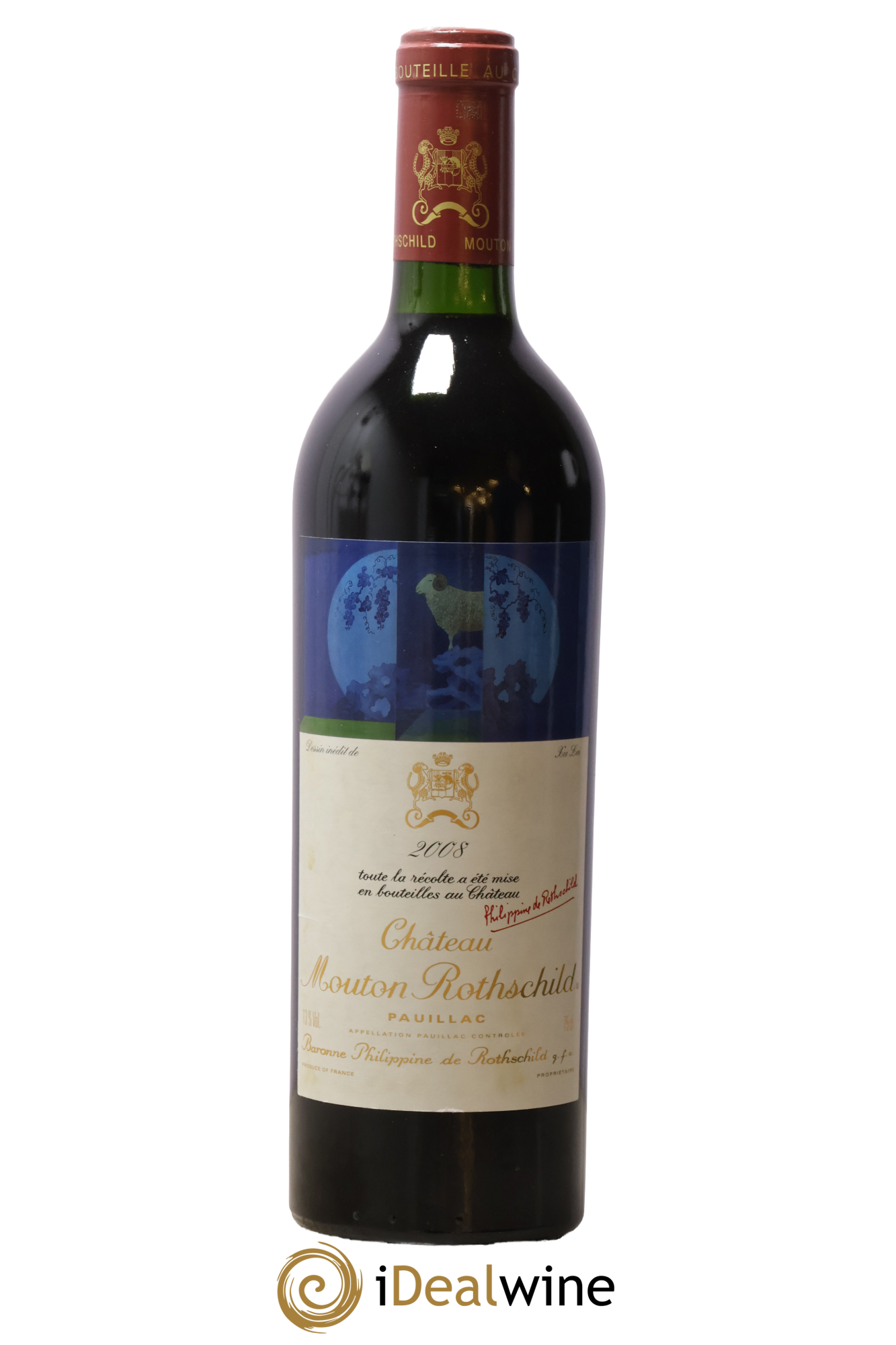 Château Mouton Rothschild 1er Grand Cru Classé 2008 - Lot de 1 bouteille - 0