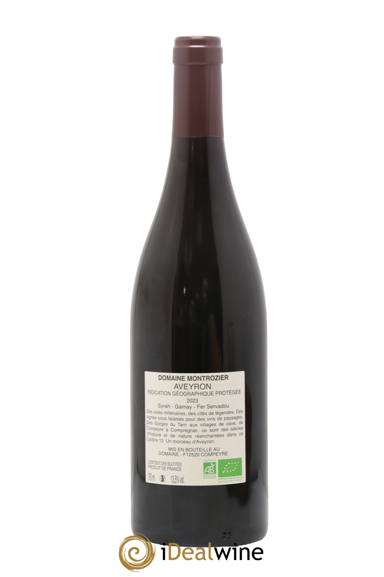 Languedoc IGP de l'Aveyron rouge Calibre 12 Ghislain Montrovier 2023 - Posten von 1 Flasche - 1