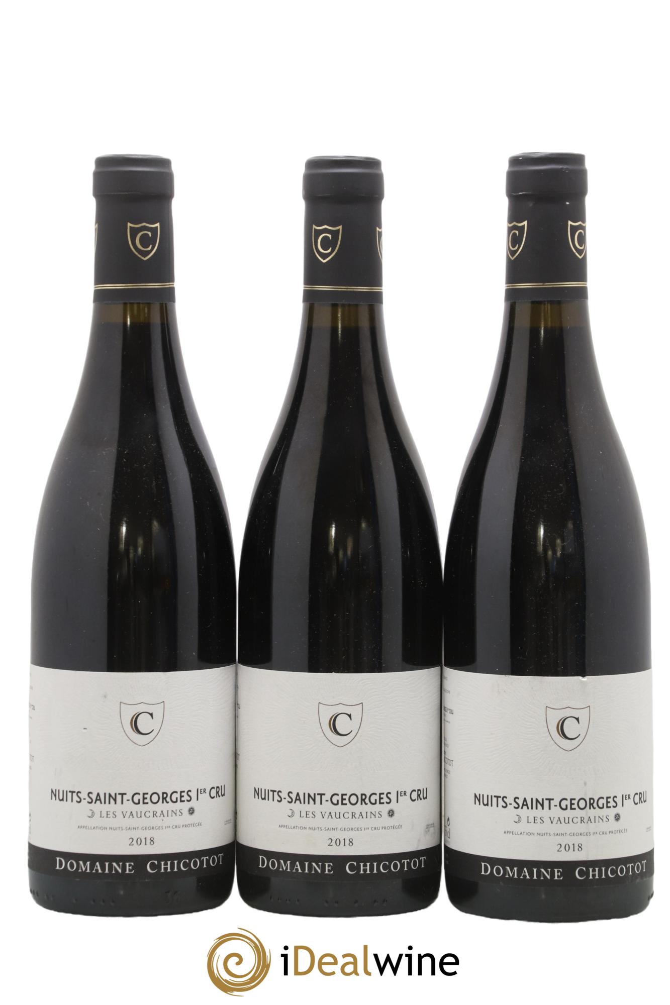 Nuits-Saint-Georges 1er Cru Les Vaucrains Chicotot 2018 - Lotto di 3 bottiglie - 0