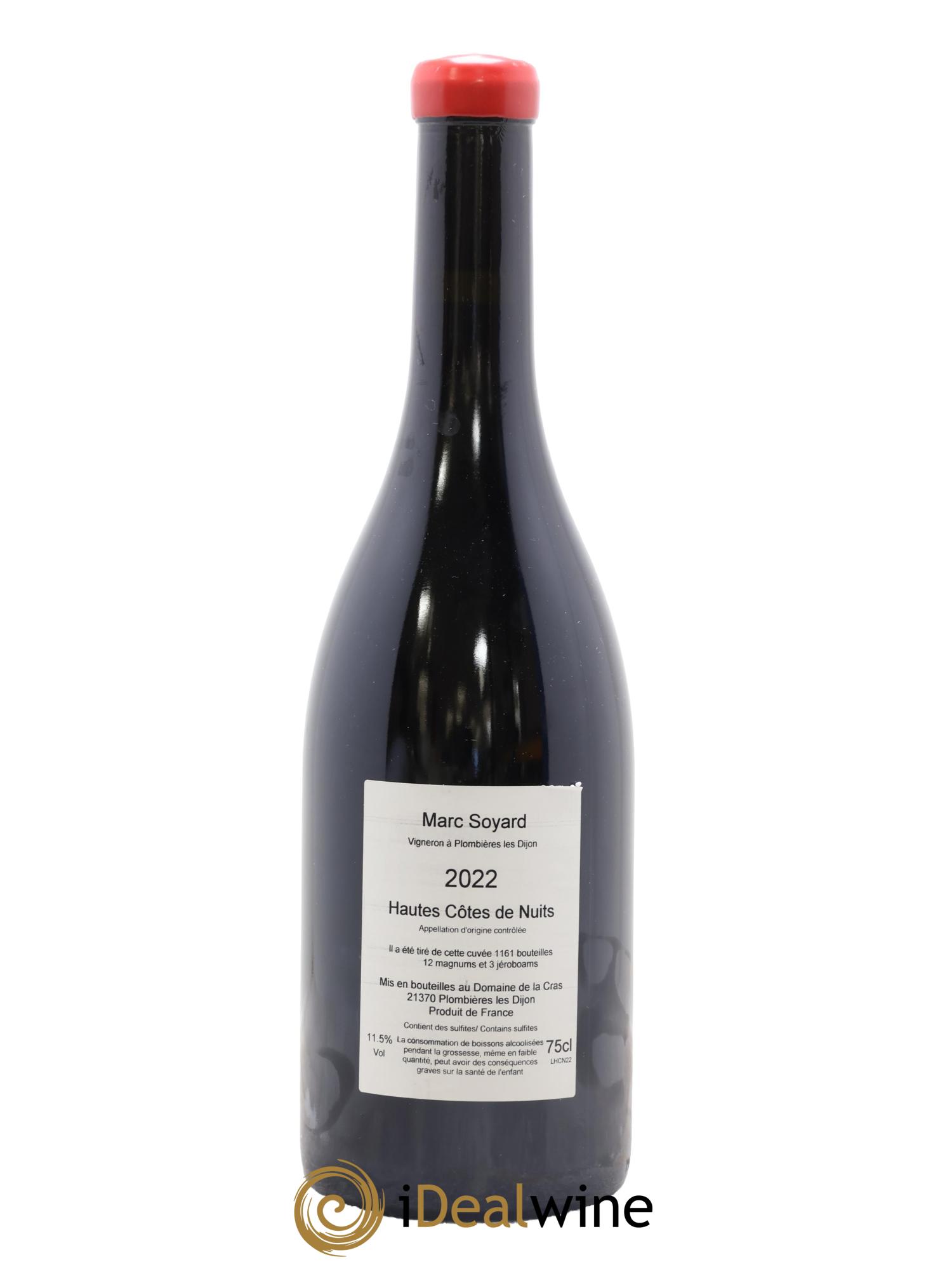 Hautes-Côtes de Nuits Domaine de la Cras - Marc Soyard 2022 - Lot of 1 bottle - 1