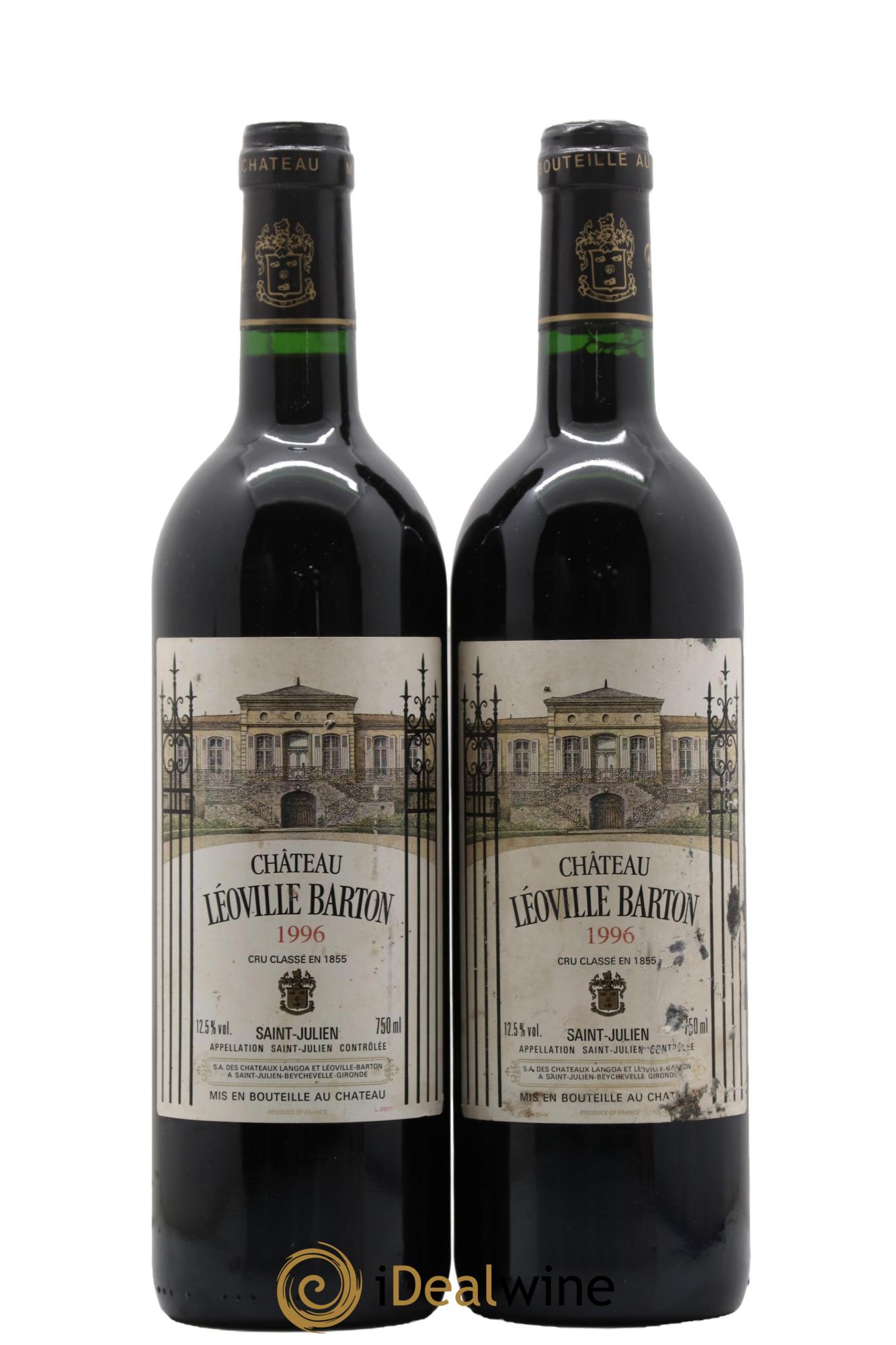 Château Léoville Barton 2ème Grand Cru Classé 1996 - Lot de 2 bouteilles - 0