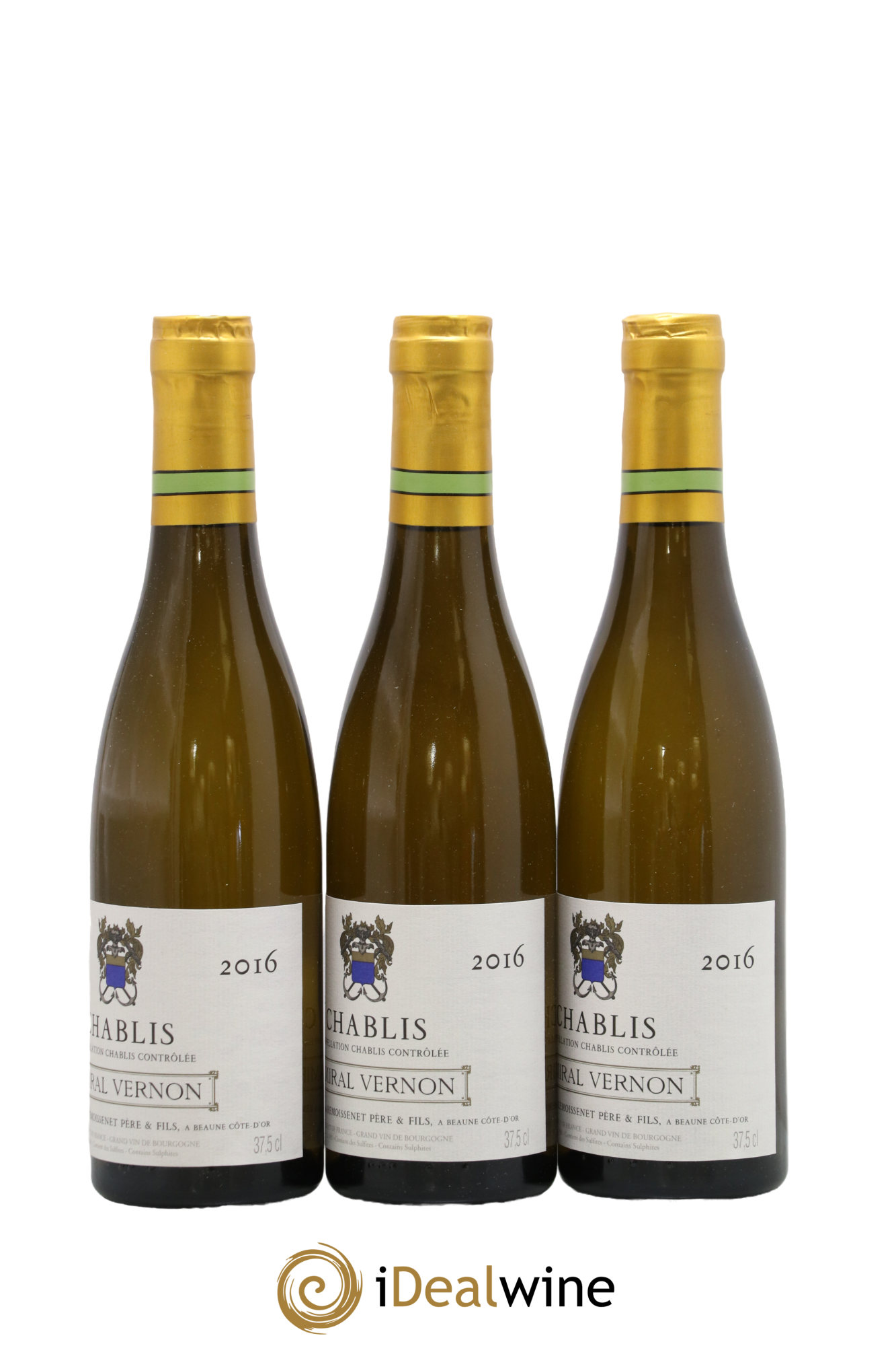 Chablis Amiral Vernon Remoissenet Père et Fils 2016 - Lot de 3 demi bouteilles - 1
