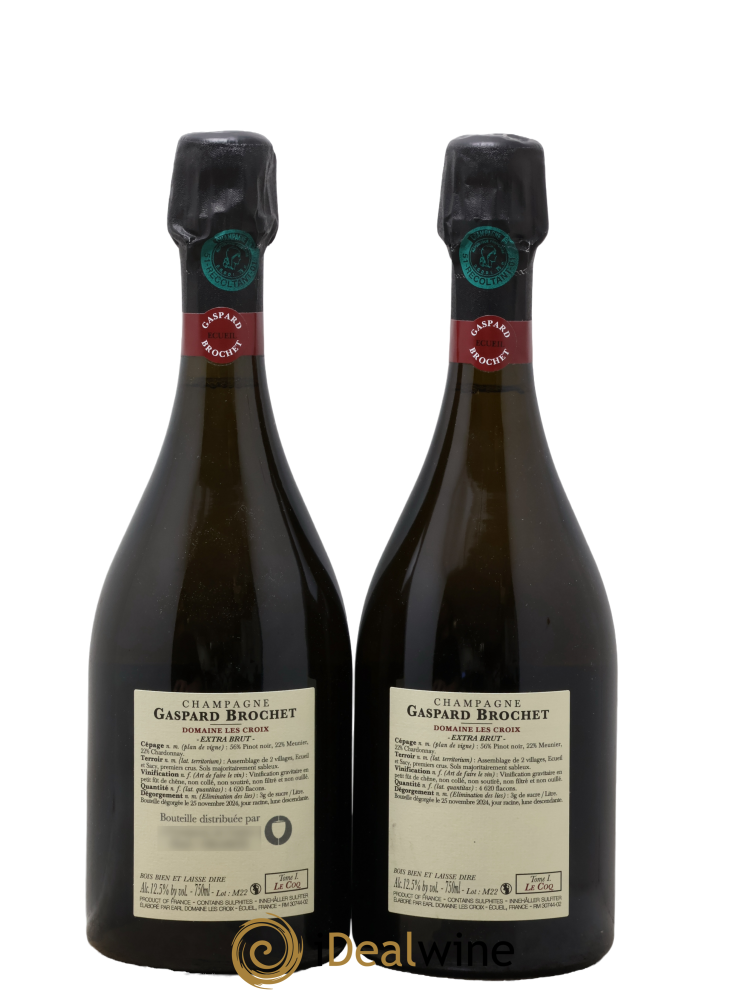 Champagne Le Coq Tome I Mason Gaspard Brochet - Posten von 2 Flaschen - 1