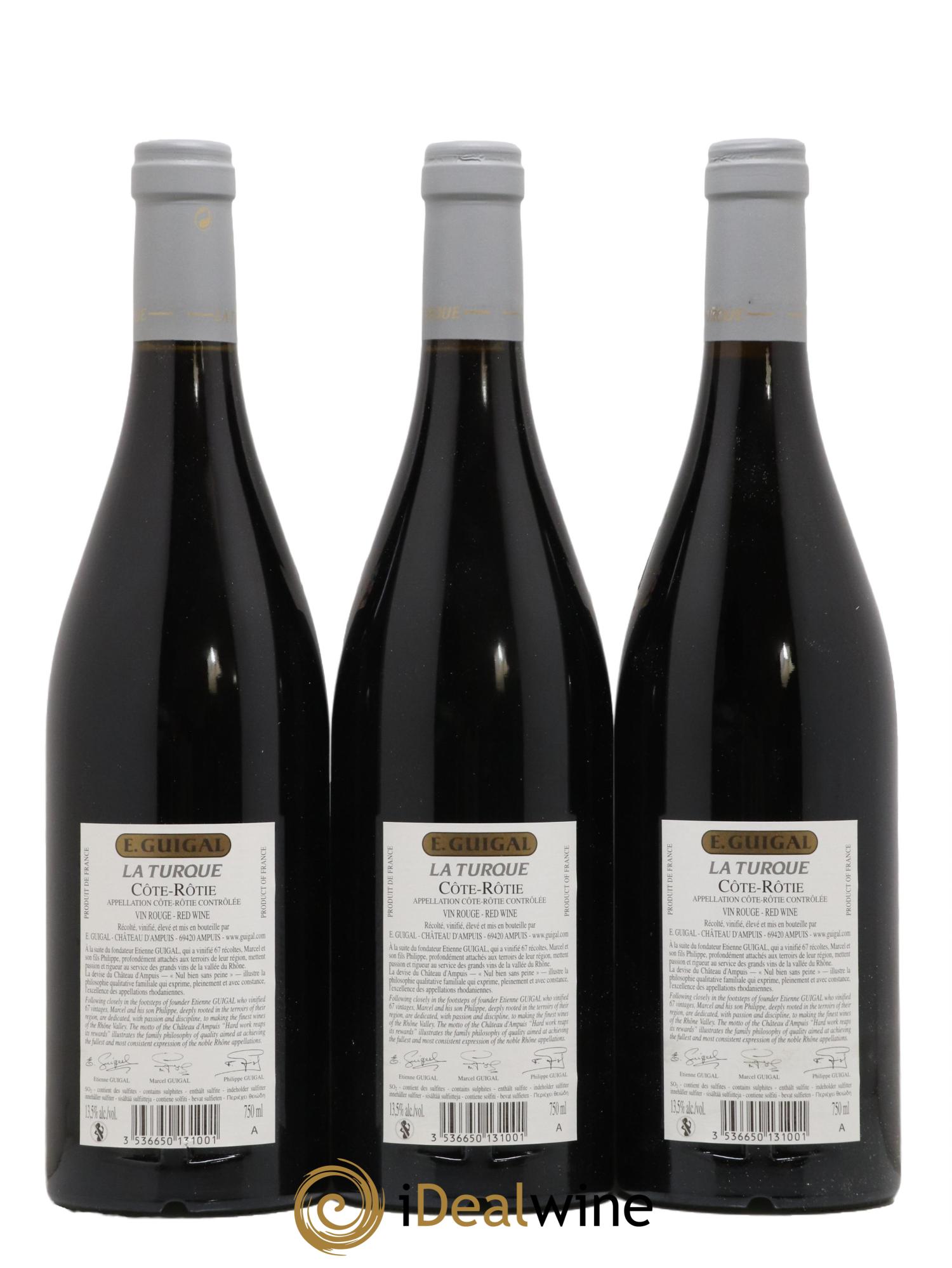 Côte-Rôtie La Turque Guigal 2012 - Posten von 6 Flaschen - 2