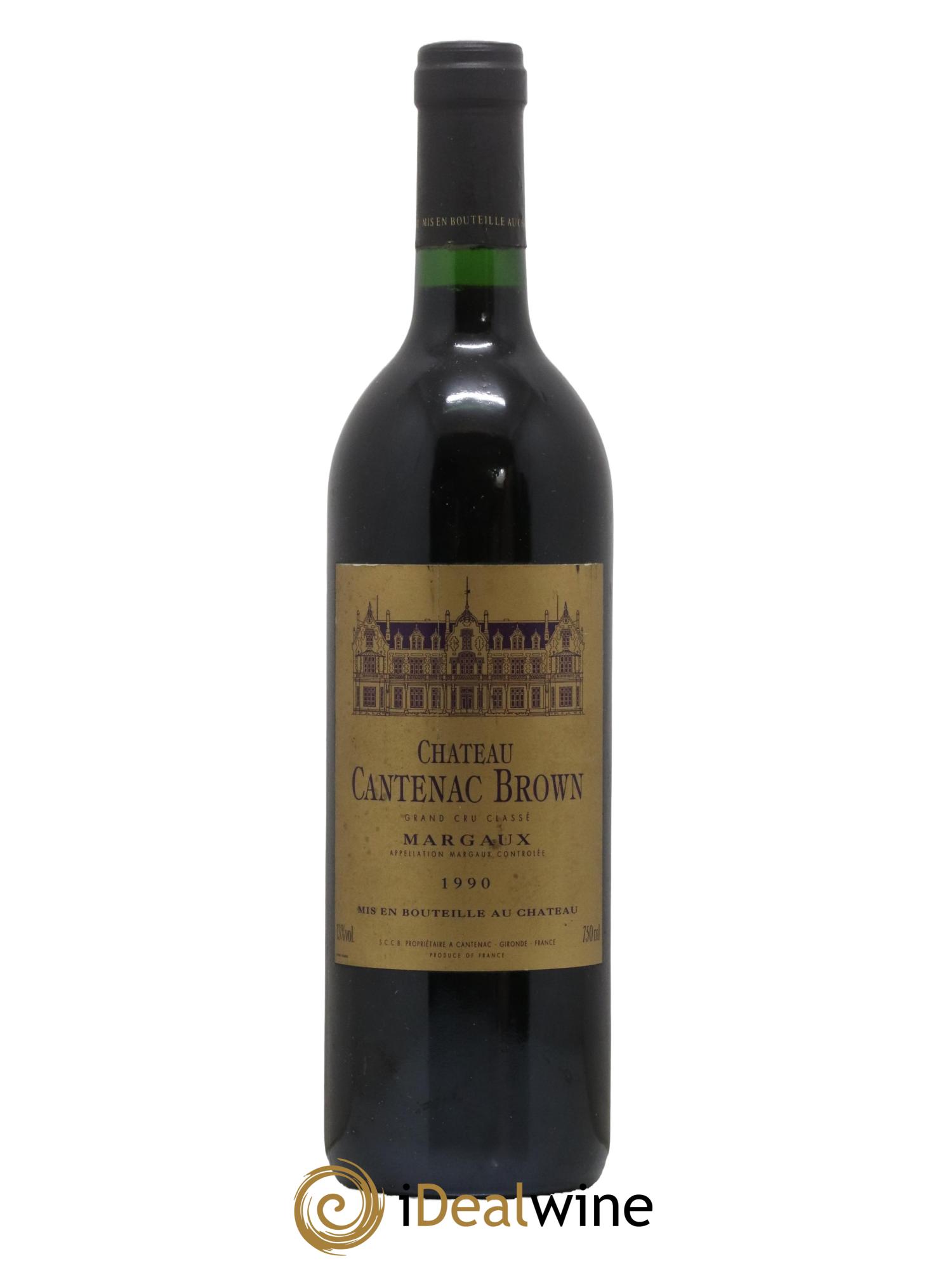 Château Cantenac Brown 3ème Grand Cru Classé 1990 - Lot de 1 bouteille - 0