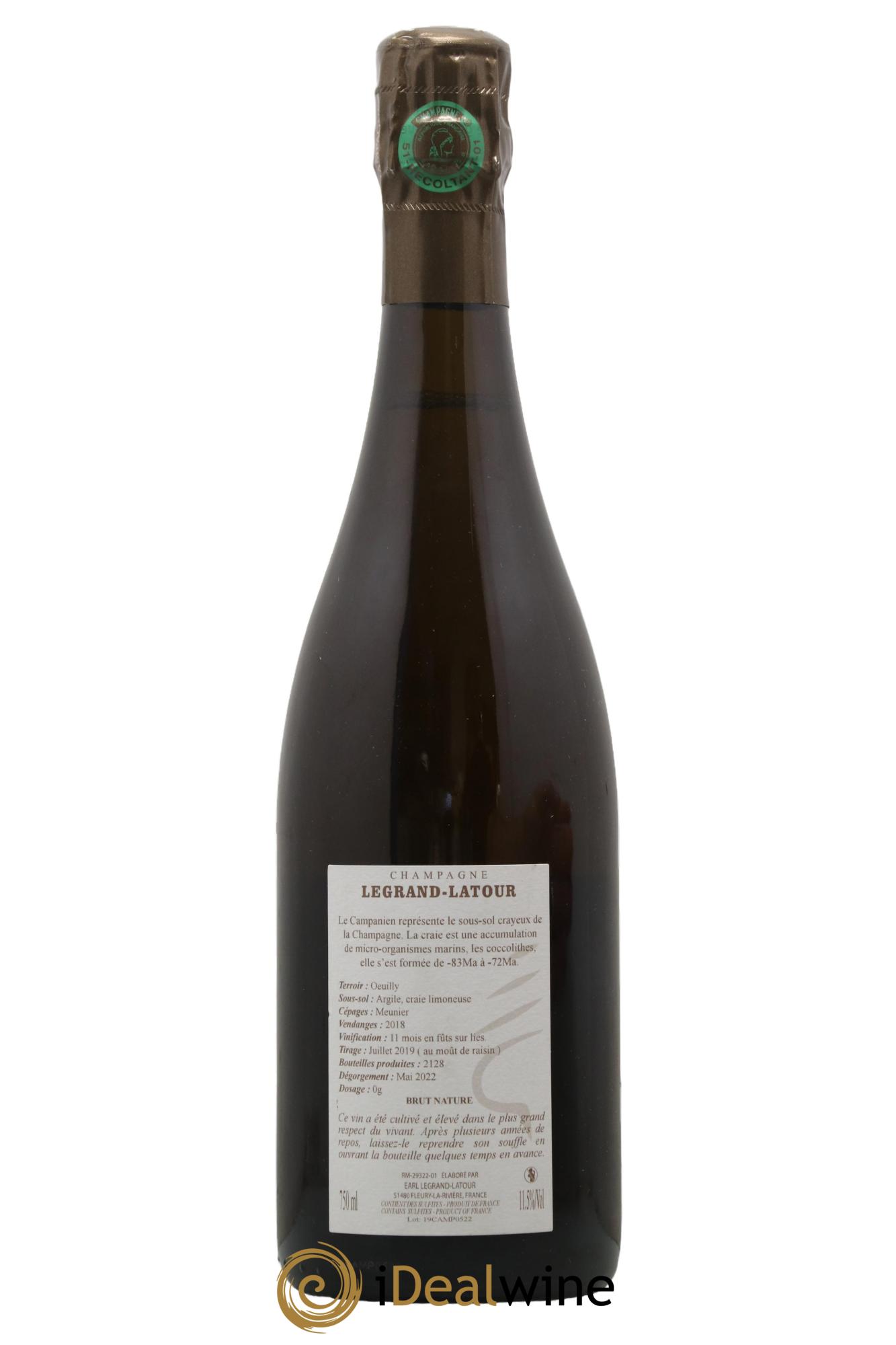 Campanien Legrand Latour 2018 - Lot de 1 bouteille - 1