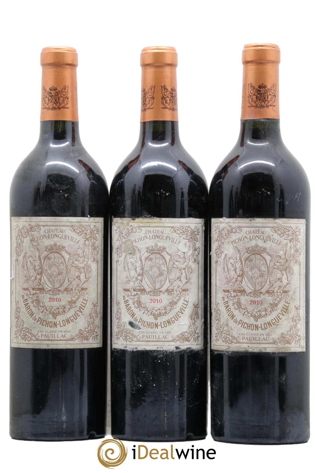 Pichon Longueville Baron 2ème Grand Cru Classé 2010 - Lot de 3 bouteilles - 0