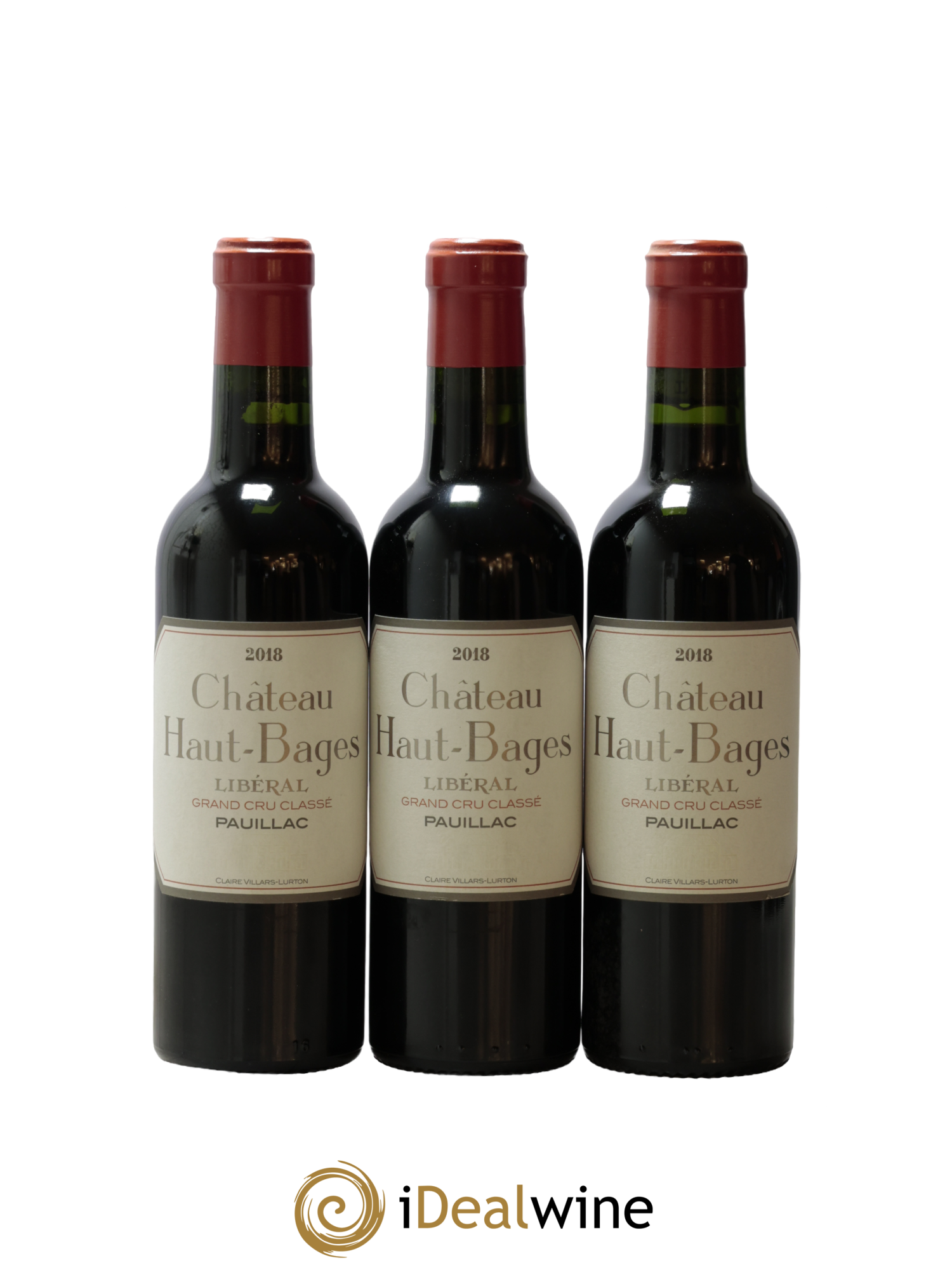 Château Haut Bages Libéral 5ème Grand Cru Classé 2018 - Lot de 3 demi bouteilles - 0