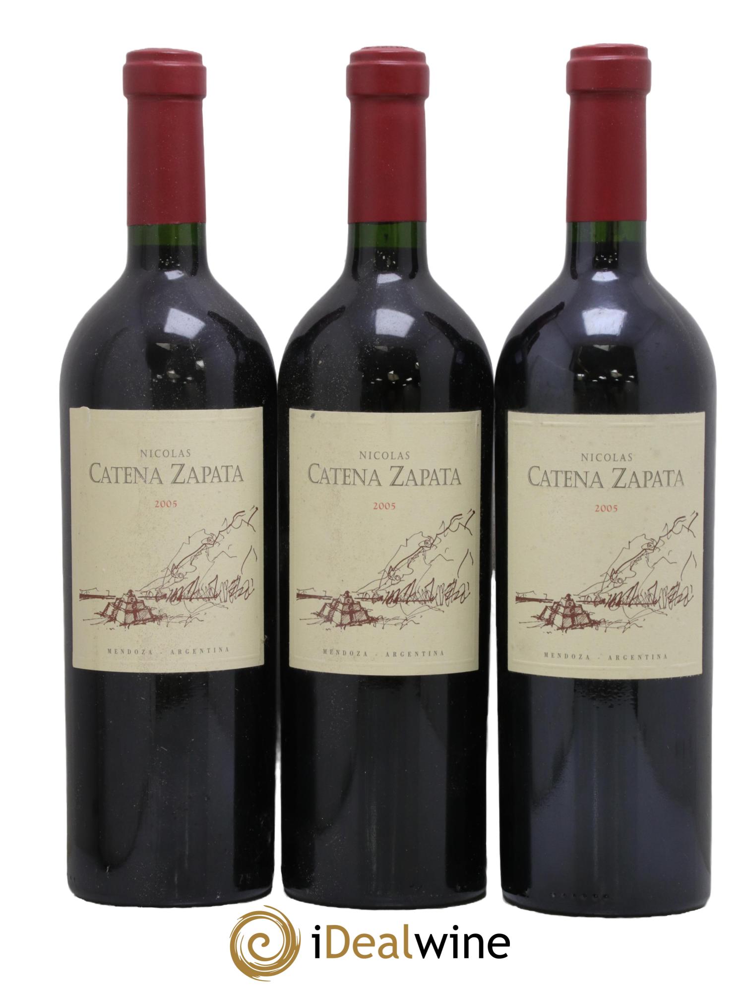 Mendoza Catena Zapata Nicolas 2005 - Lot de 3 bouteilles - 0