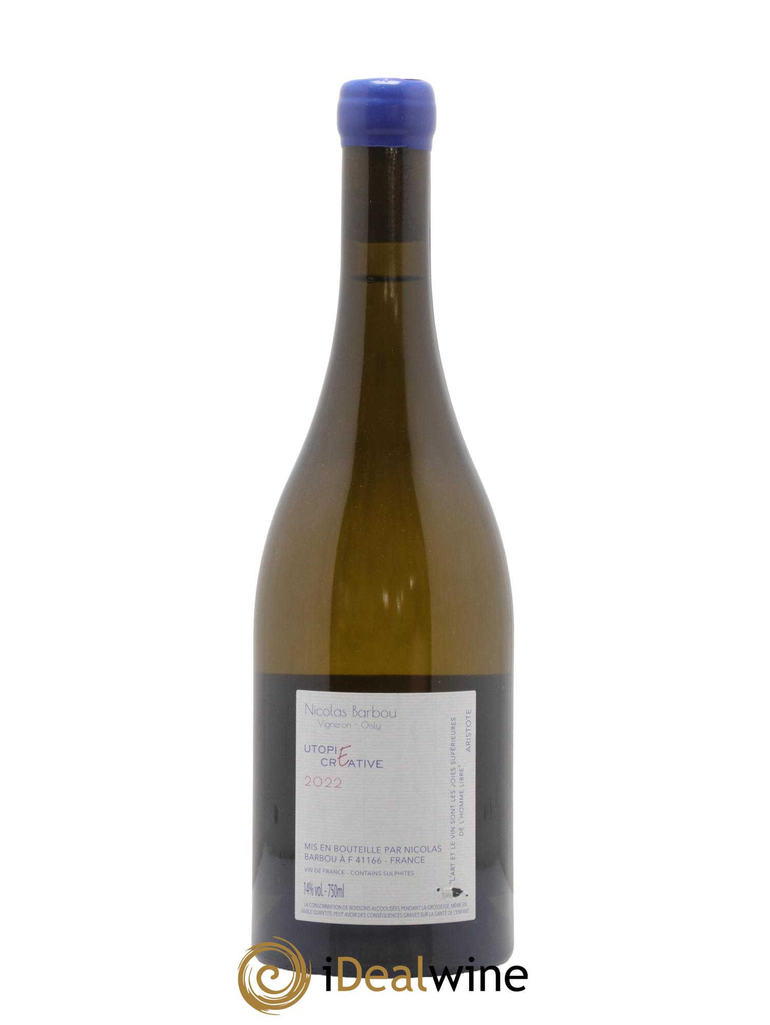 Touraine Oisly Utopie Créative Nicolas Barbou 2022 - Lot of 1 bottle - 1