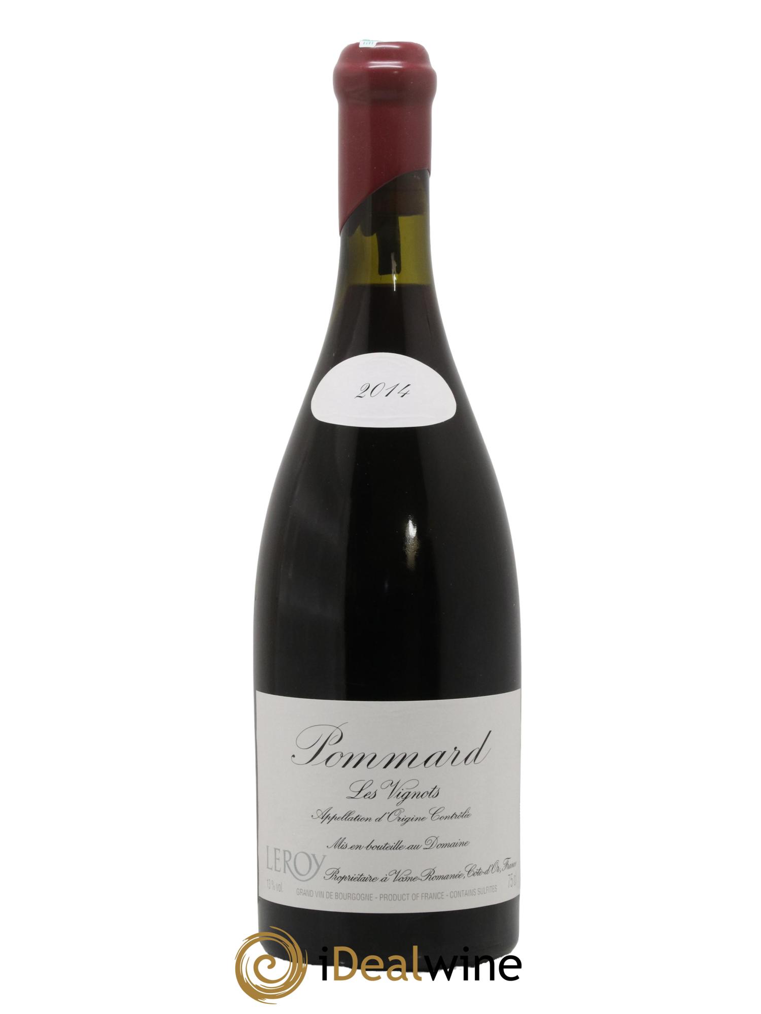 Pommard Les Vignots Leroy (Domaine) 2014 - Lot de 1 bouteille - 0