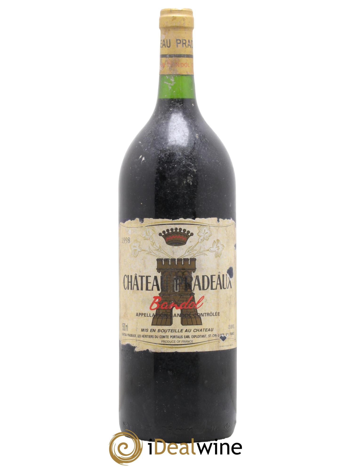 Bandol Château Pradeaux Famille Portalis 1998 - Lot de 1 magnum - 0