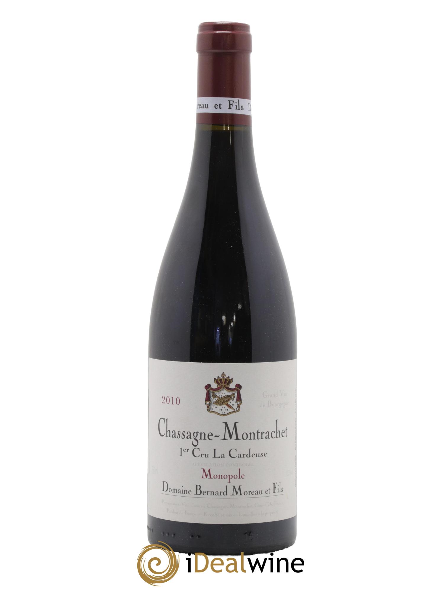 Chassagne-Montrachet 1er Cru La Cardeuse Bernard Moreau et Fils (Domaine) 2010 - Lot de 1 bouteille - 0