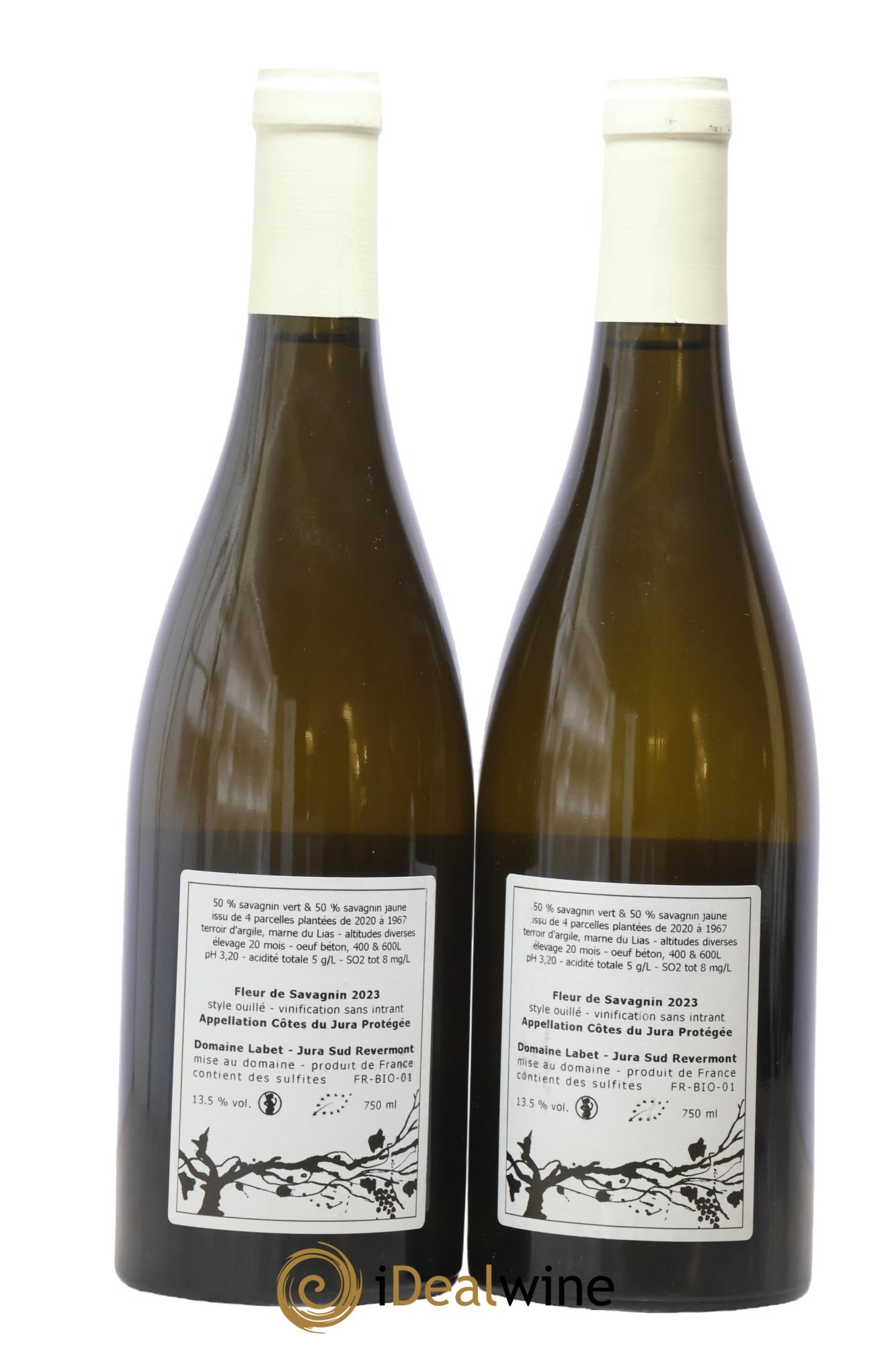 Côtes du Jura Fleur de Savagnin Romain - Julien  - Charline Labet 2023 - Lot of 2 bottles - 1