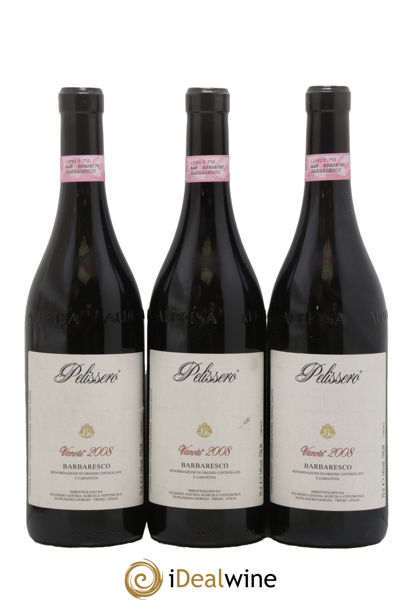 Barbaresco DOCG Vanotu Pelissero 2008 - Lot de 3 bouteilles - 0