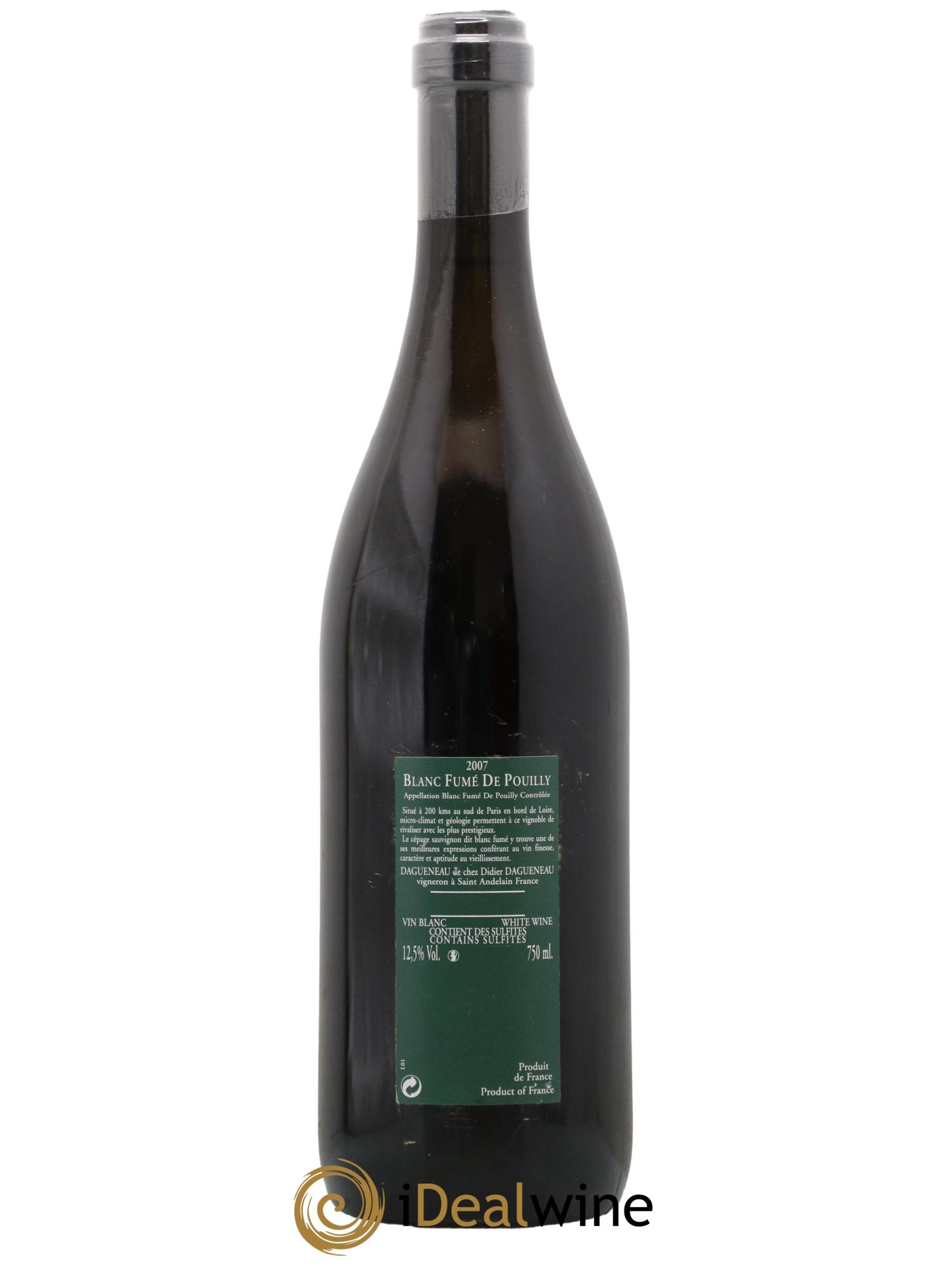 Vin de France (anciennement Pouilly-Fumé) Silex Dagueneau (Domaine Didier - Louis-Benjamin) 2007 - Lot de 1 bouteille - 1