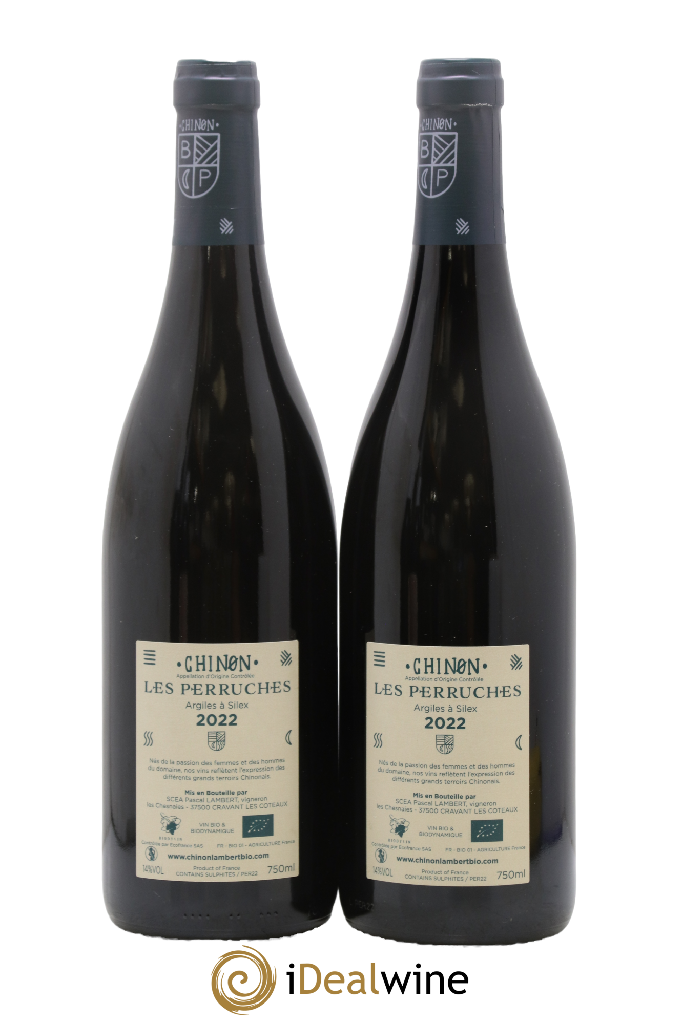 Chinon Les Perruches Domaine Lambert 2022 - Lot de 2 bouteilles - 1