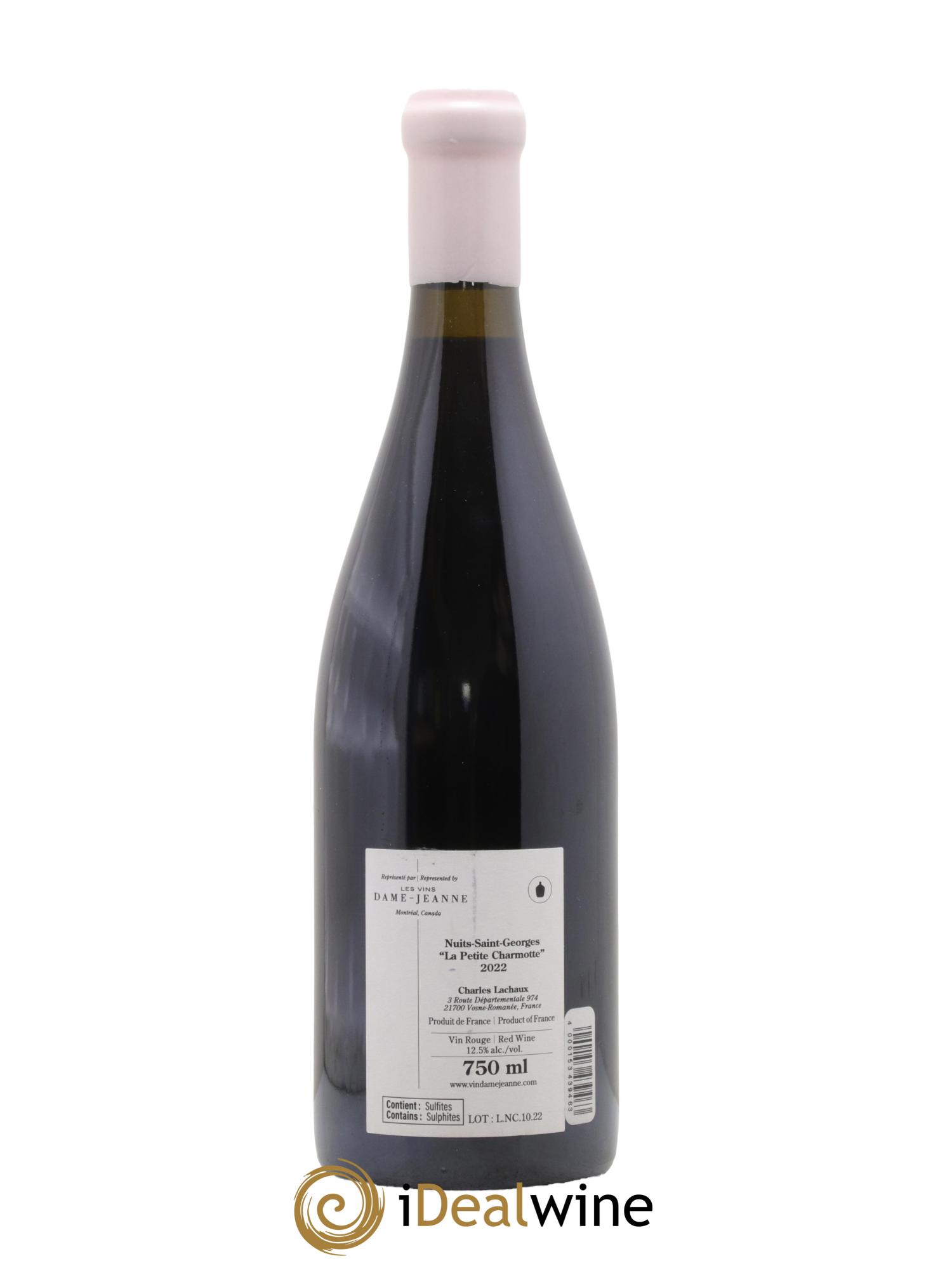 Nuits-Saint-Georges La Petite Charmotte Charles Lachaux 2022 - Lot de 1 bouteille - 1