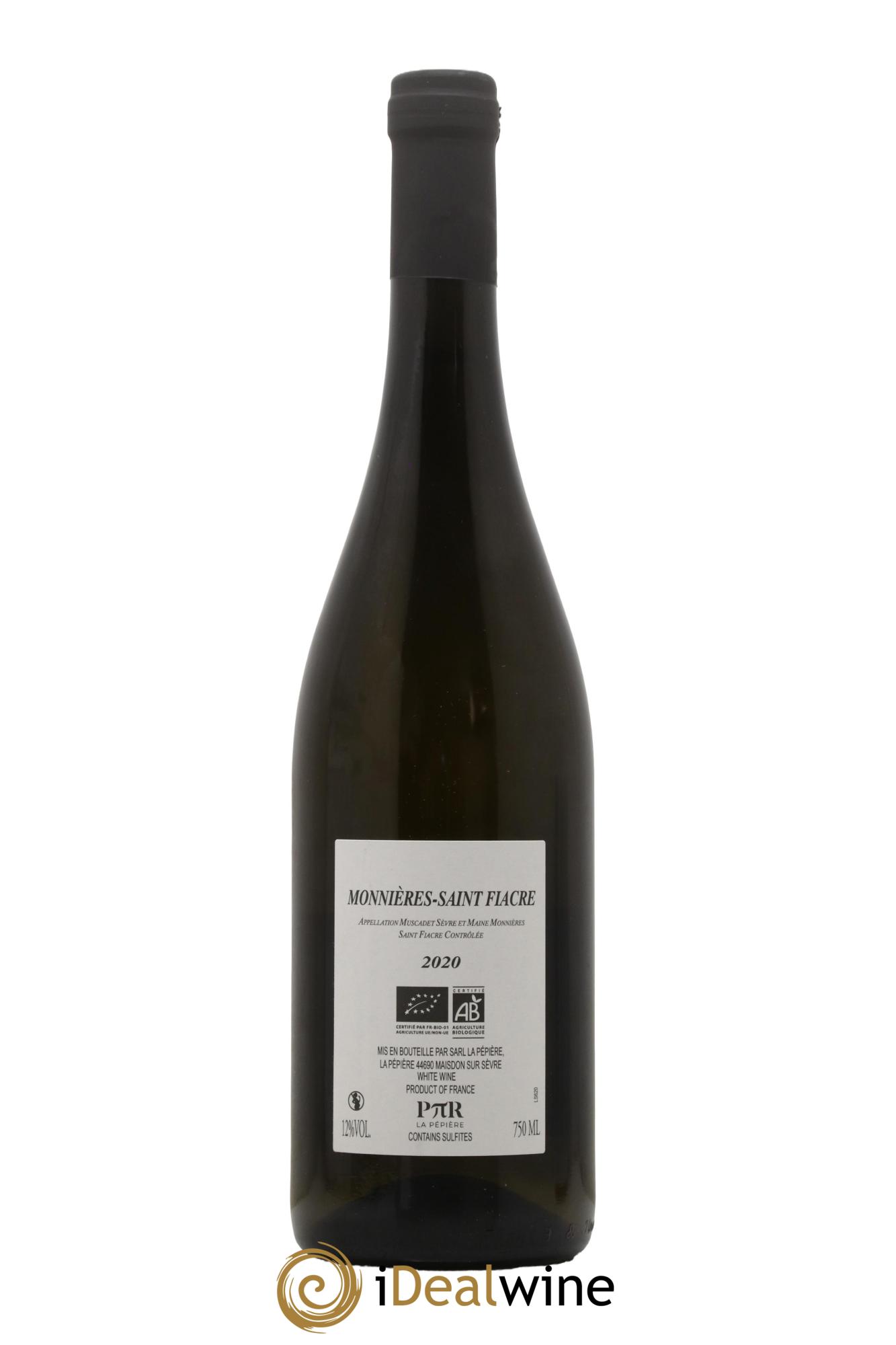 Muscadet-Sèvre-et-Maine Monnieres Saint Fiacre Domaine Pepiere 2020 - Lot de 1 bouteille - 1