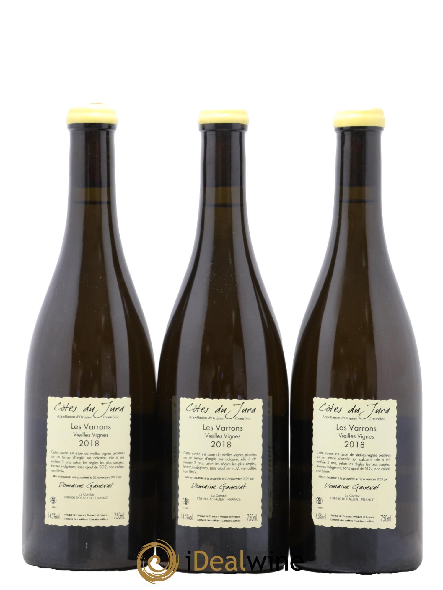 Côtes du Jura Les Varrons Vieilles Vignes Jean-François Ganevat (Domaine) 2018 - Posten von 3 Flaschen - 1