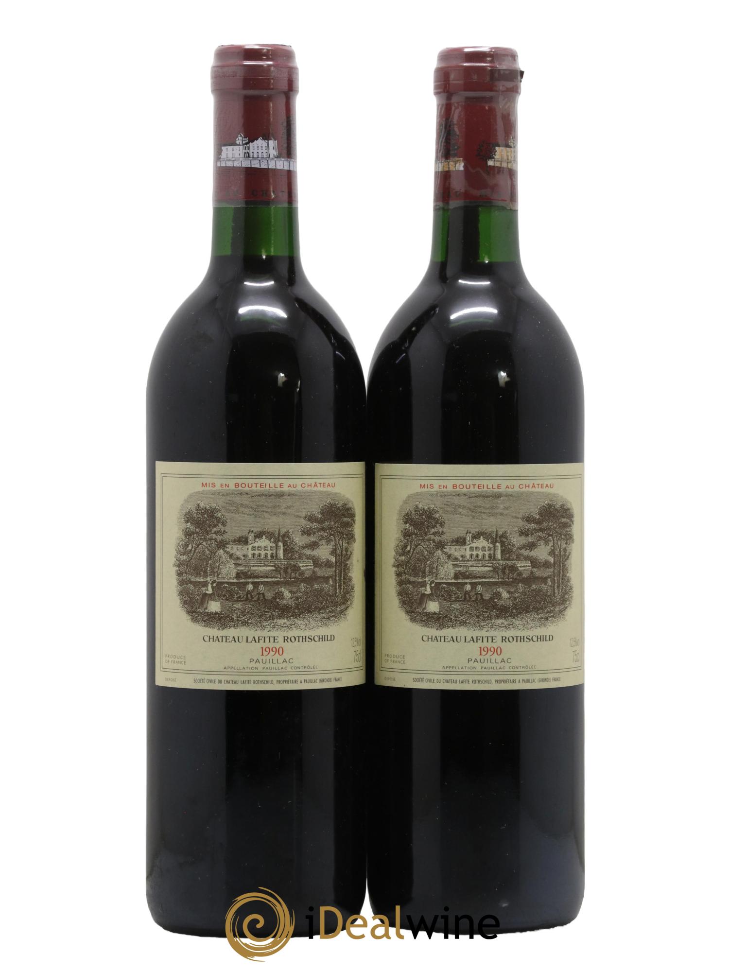 Château Lafite Rothschild 1er Grand Cru Classé 1990 - Lot de 2 bouteilles - 0