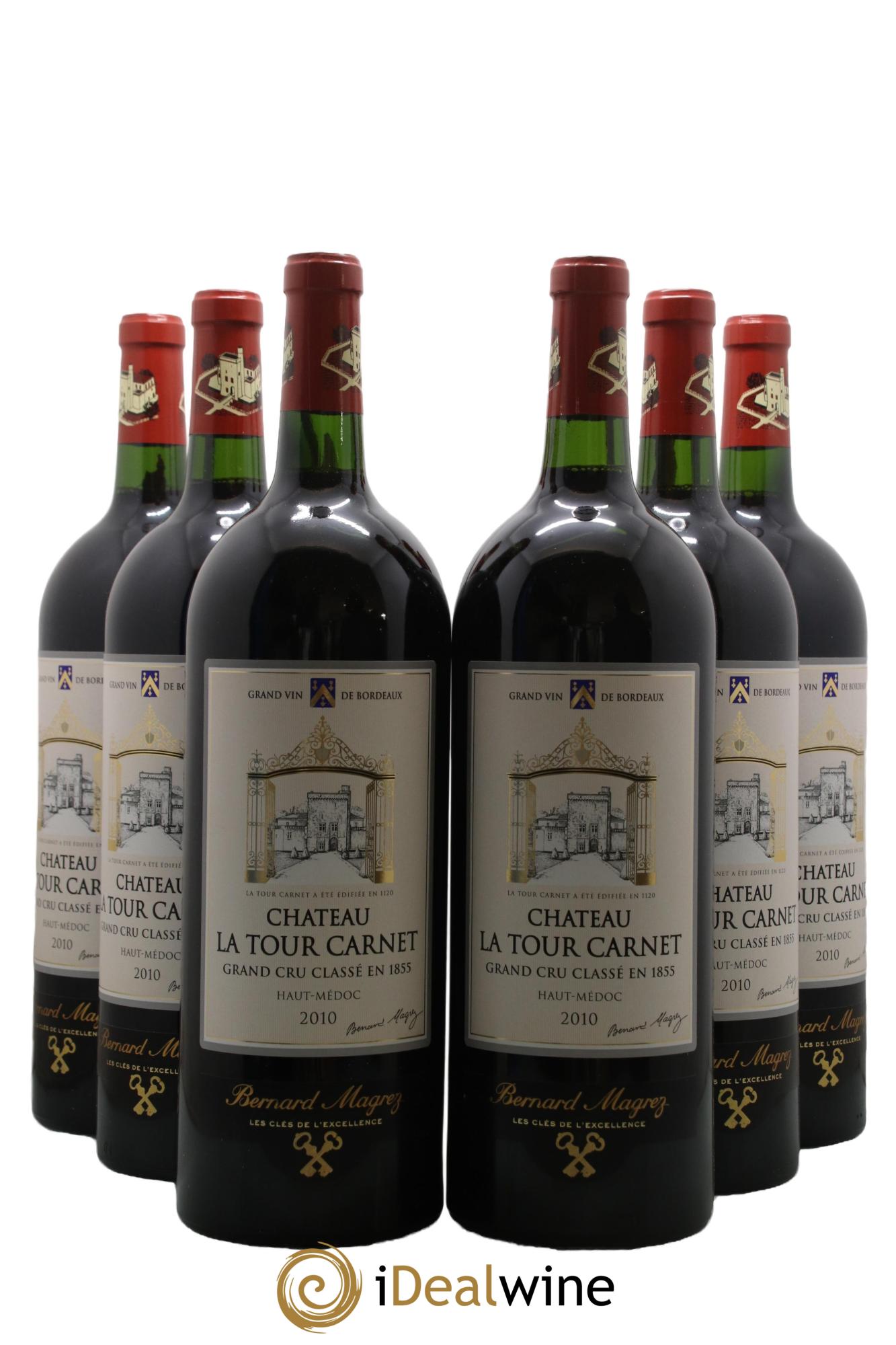 Château la Tour Carnet 4ème Grand Cru Classé 2010 - Lot de 6 magnums - 0