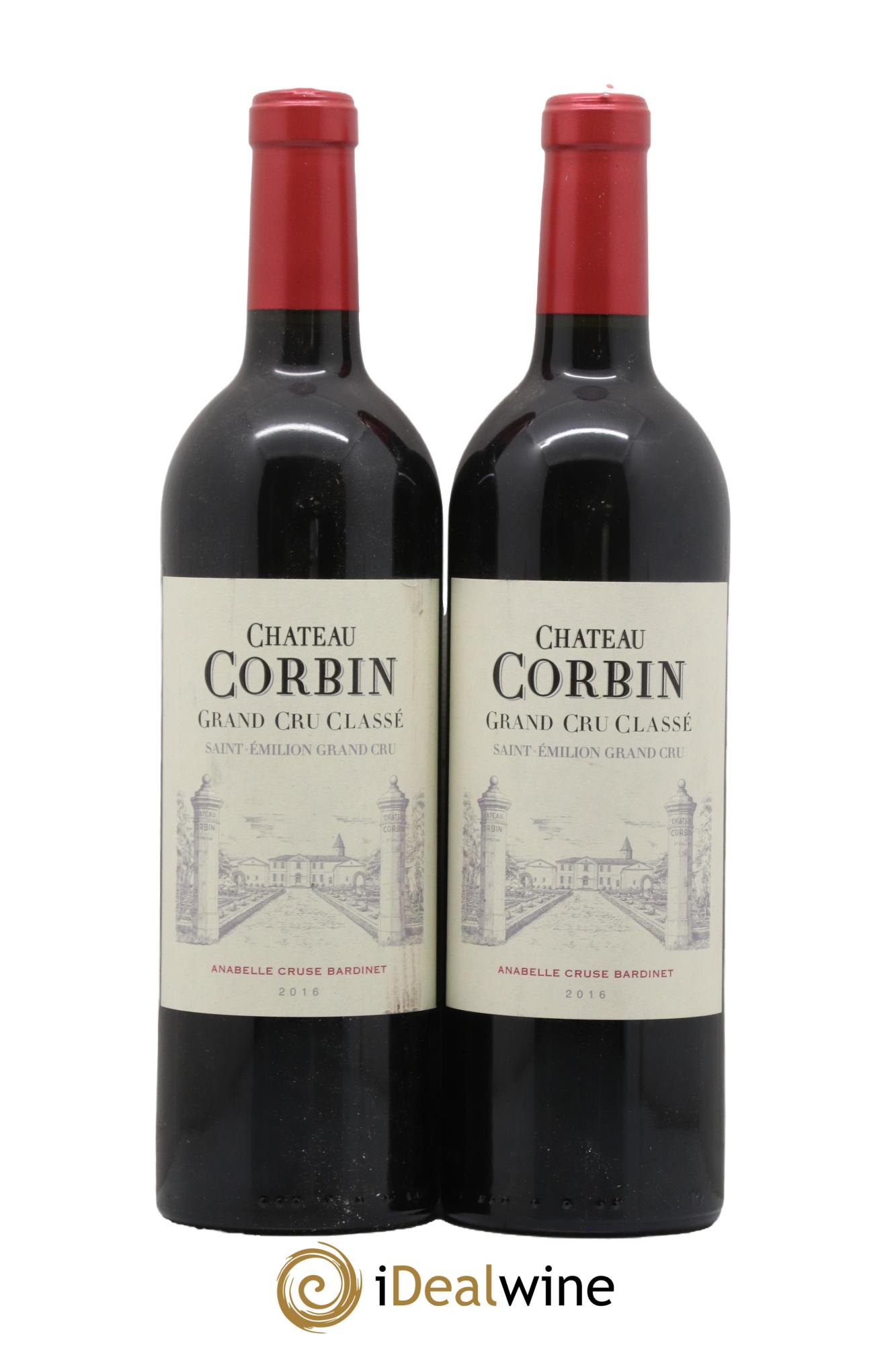 Château Corbin Grand Cru Classé 2016 - Lotto di 2 bottiglie - 0