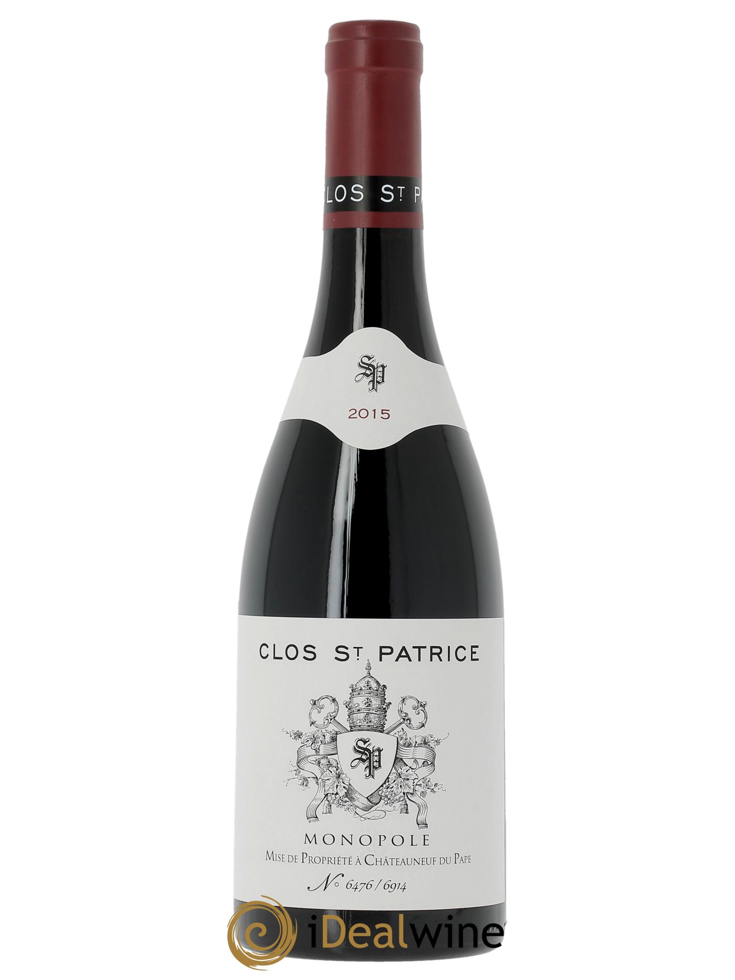 Châteauneuf-du-Pape Clos Saint-Patrice  2015 - Lot de 1 bouteille - 0