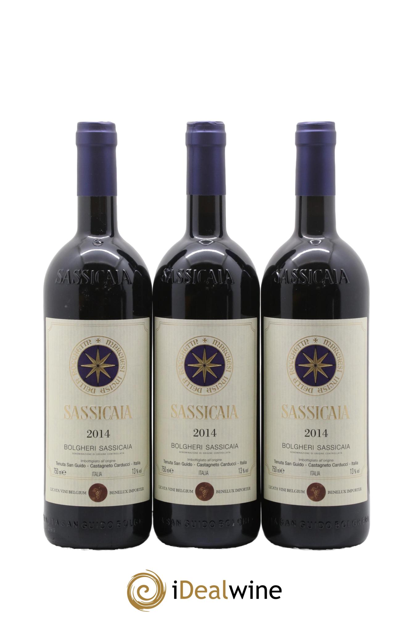 Bolgheri DOC Sassicaia Tenuta San Guido 2014 - Lot of 6 bottles - 3