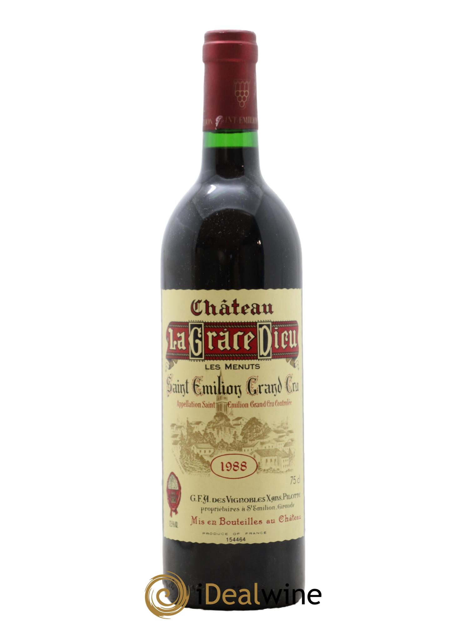 Château la Grâce Dieu 1988 - Lot de 1 bouteille - 0