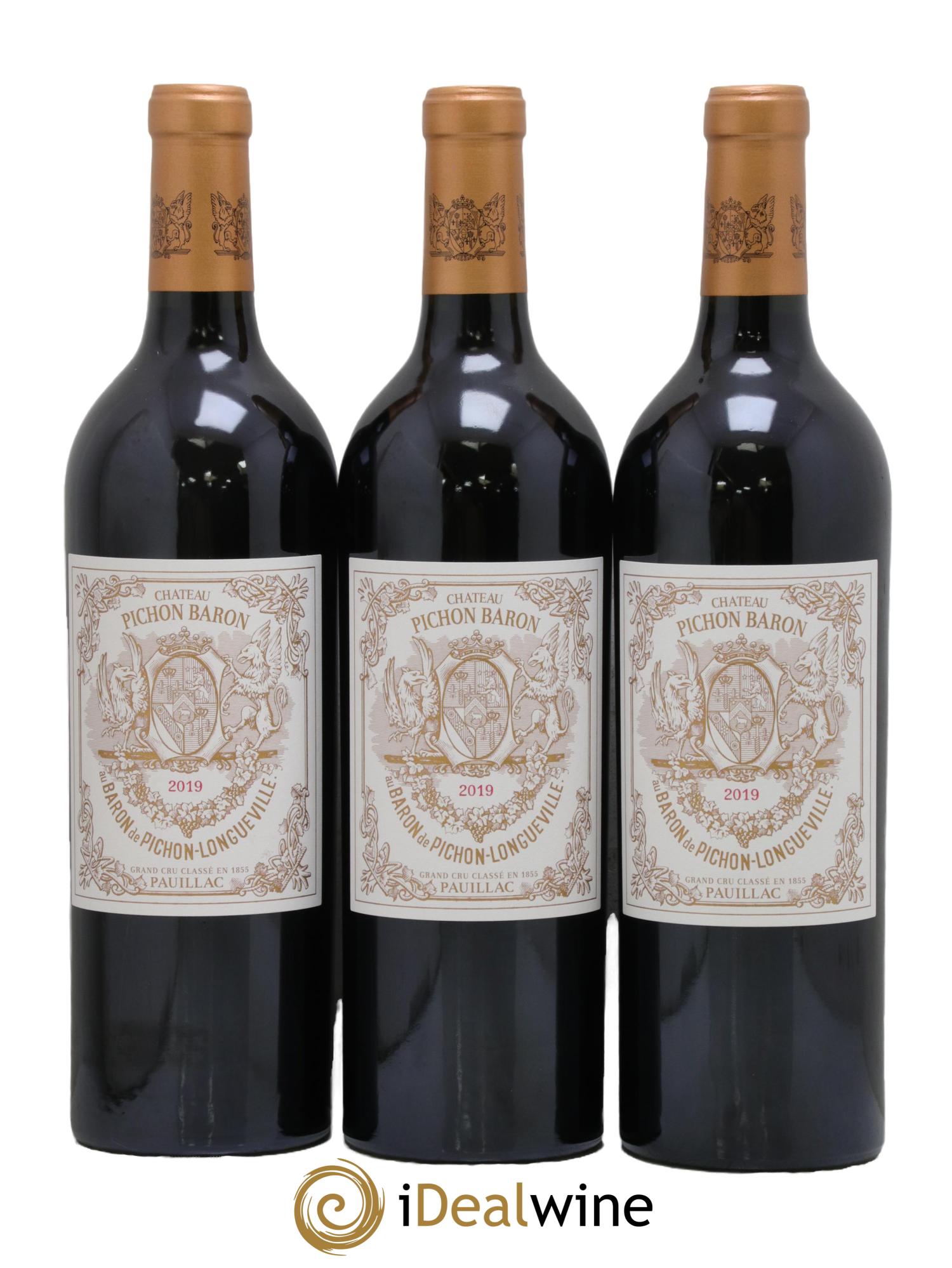 Pichon Longueville Baron 2ème Grand Cru Classé 2019 - Lot of 3 bottles - 0