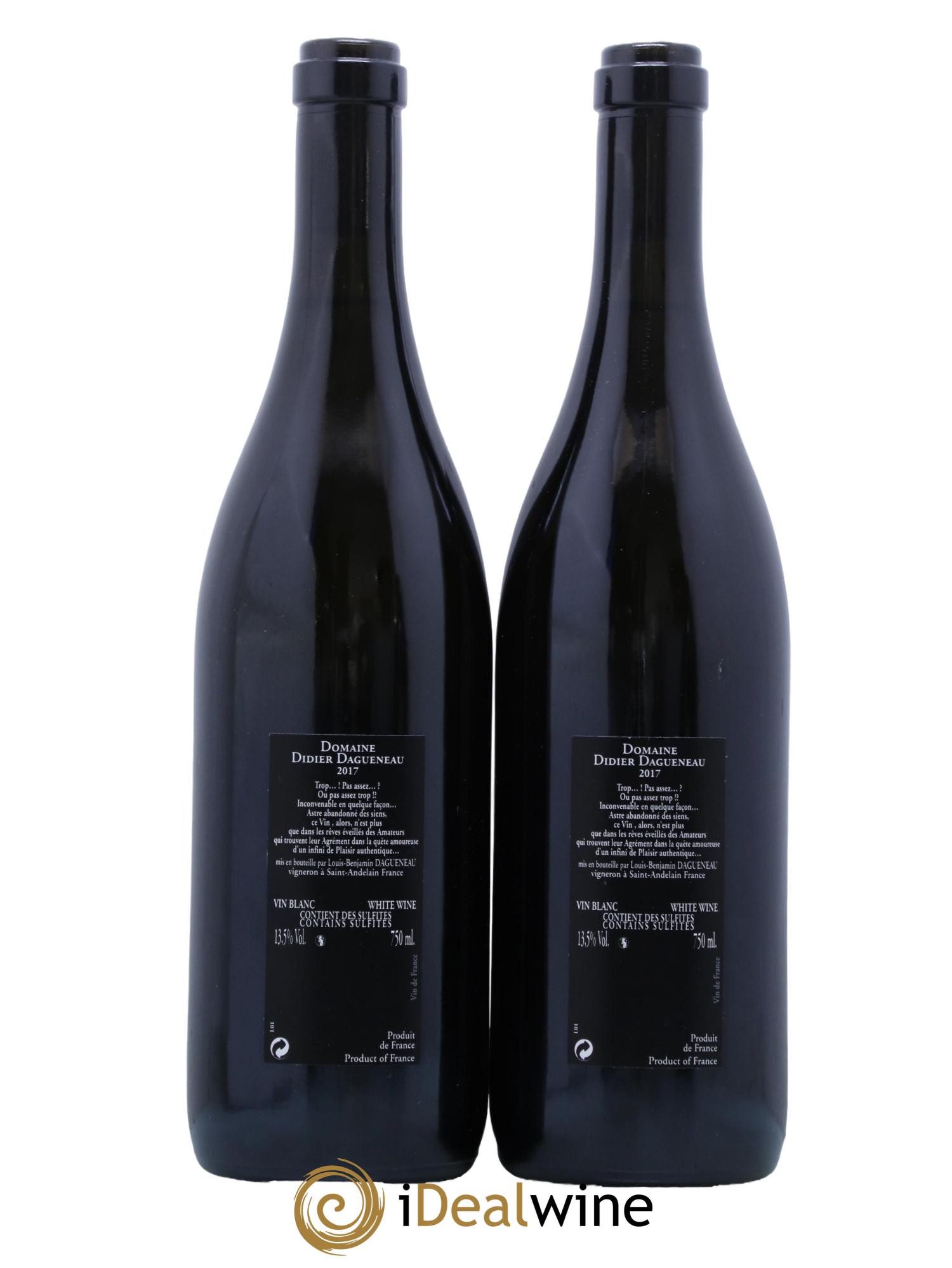 Vin de France (anciennement Pouilly-Fumé) Silex Dagueneau (Domaine Didier - Louis-Benjamin) 2017 - Posten von 2 Flaschen - 1