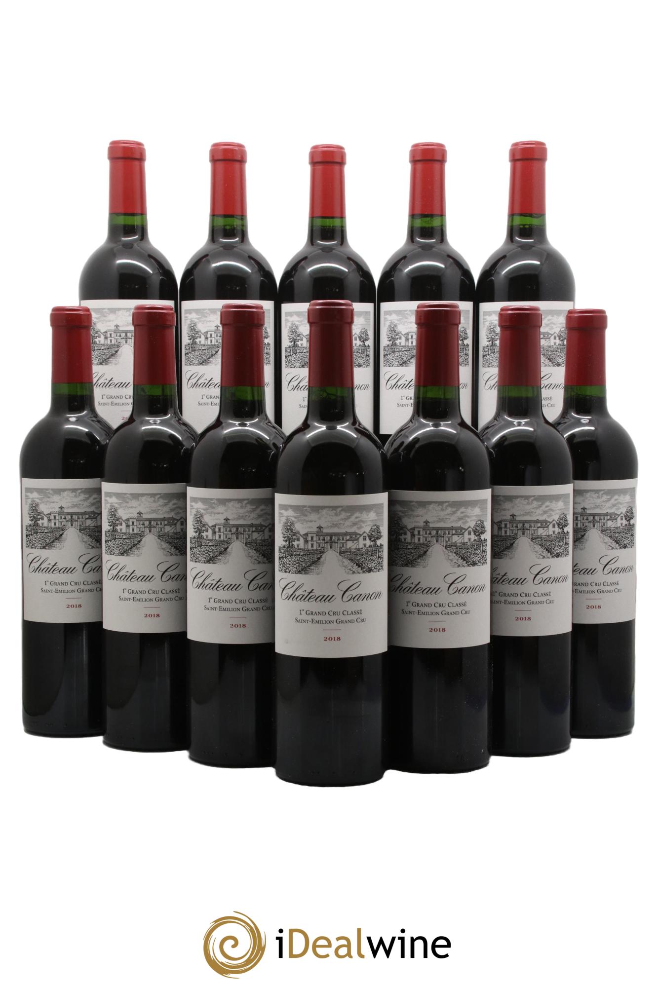 Château Canon 1er Grand Cru Classé B 2018 - Lot of 12 bottles - 0