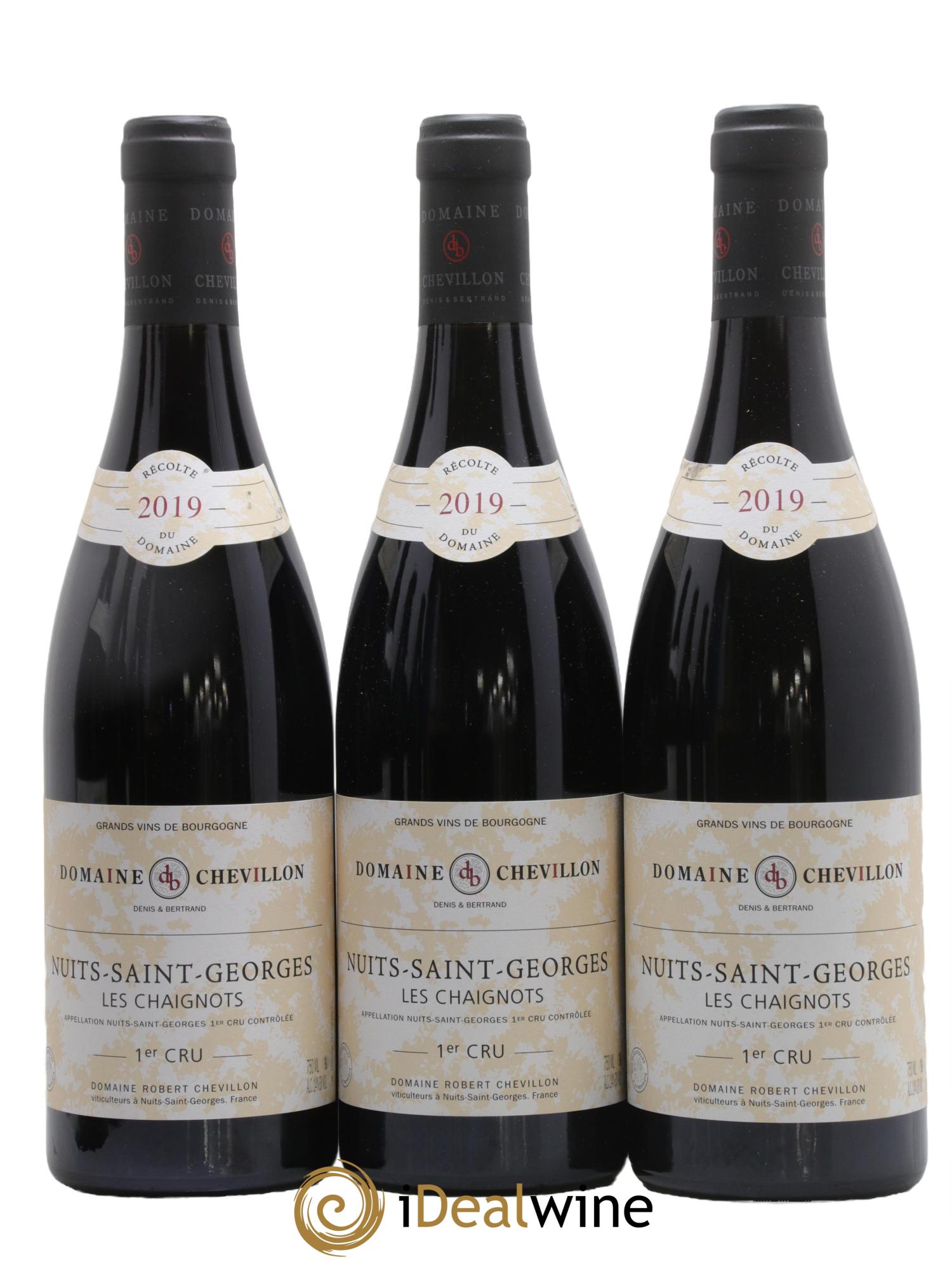 Nuits-Saint-Georges 1er Cru Les Chaignots Robert Chevillon 2019 - Lot of 3 bottles - 0