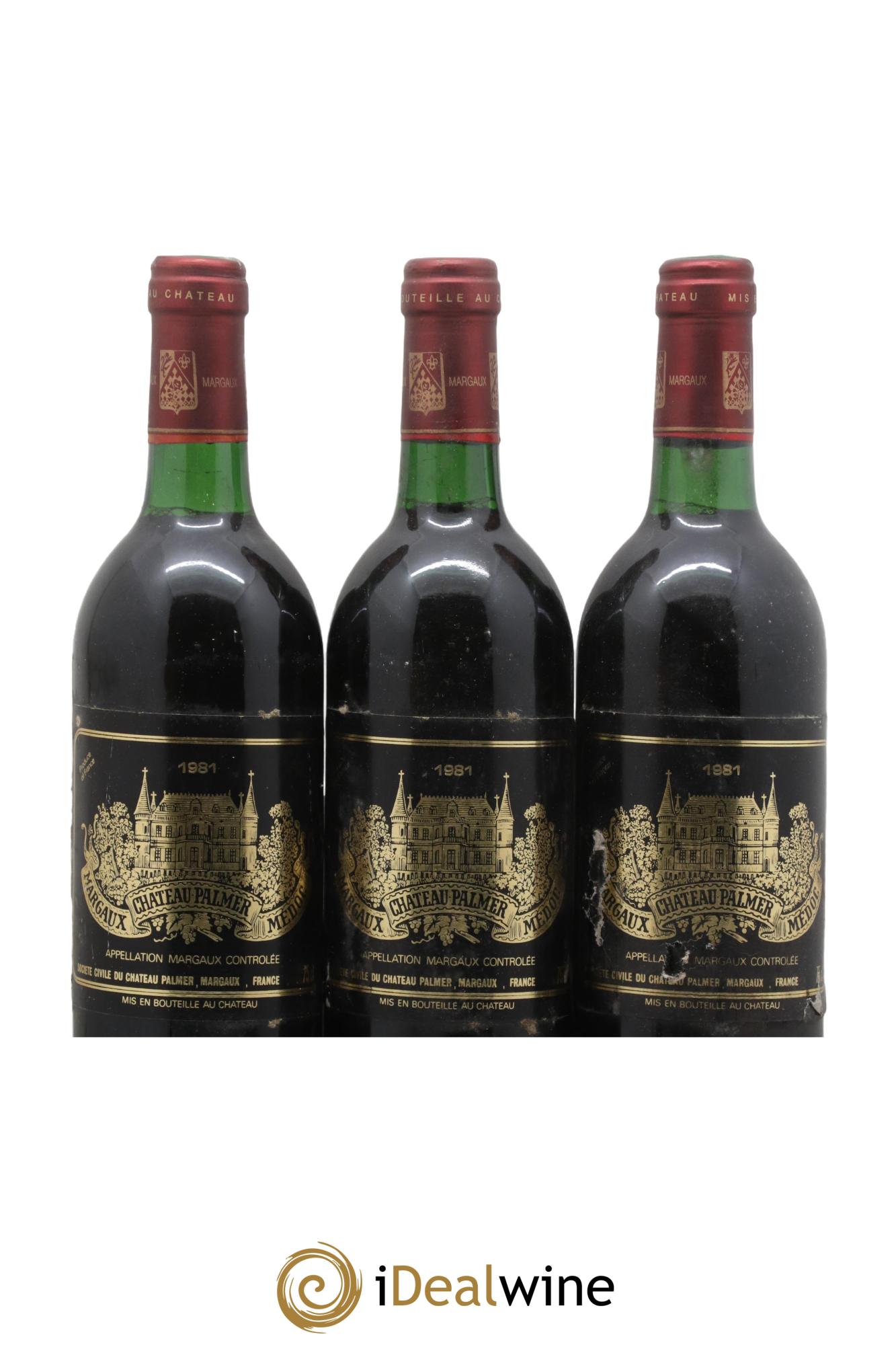 Château Palmer 3ème Grand Cru Classé 1981 - Lot of 3 bottles - 0