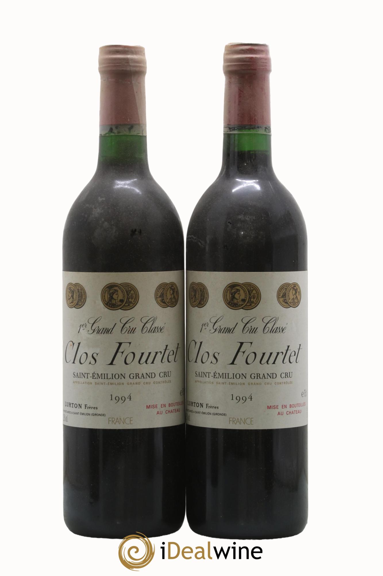 Clos Fourtet 1er Grand Cru Classé B 1994 - Posten von 2 Flaschen - 0