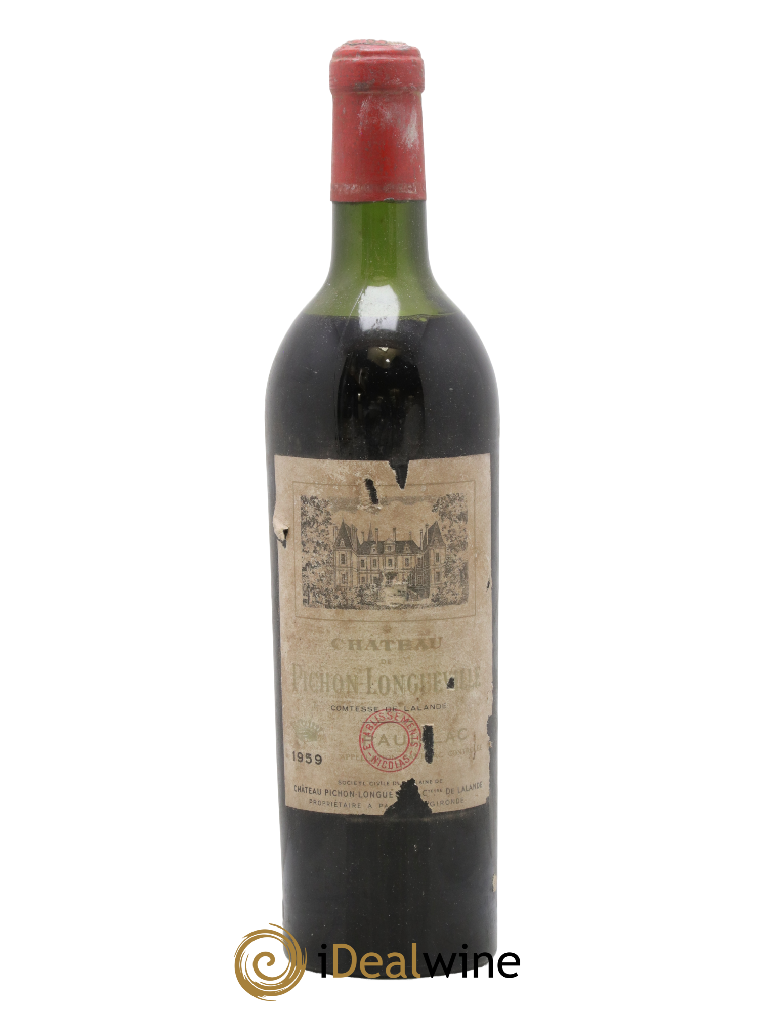 Château Pichon Longueville Comtesse de Lalande 2ème Grand Cru Classé 1959 - Lot de 1 bouteille - 0