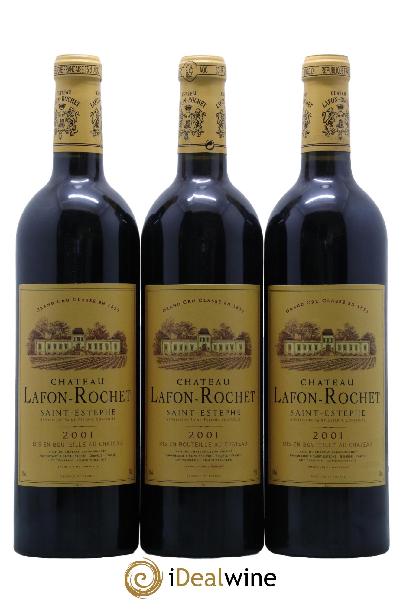 Château Lafon Rochet 4ème Grand Cru Classé 2001 - Lotto di 12 bottiglie - 4