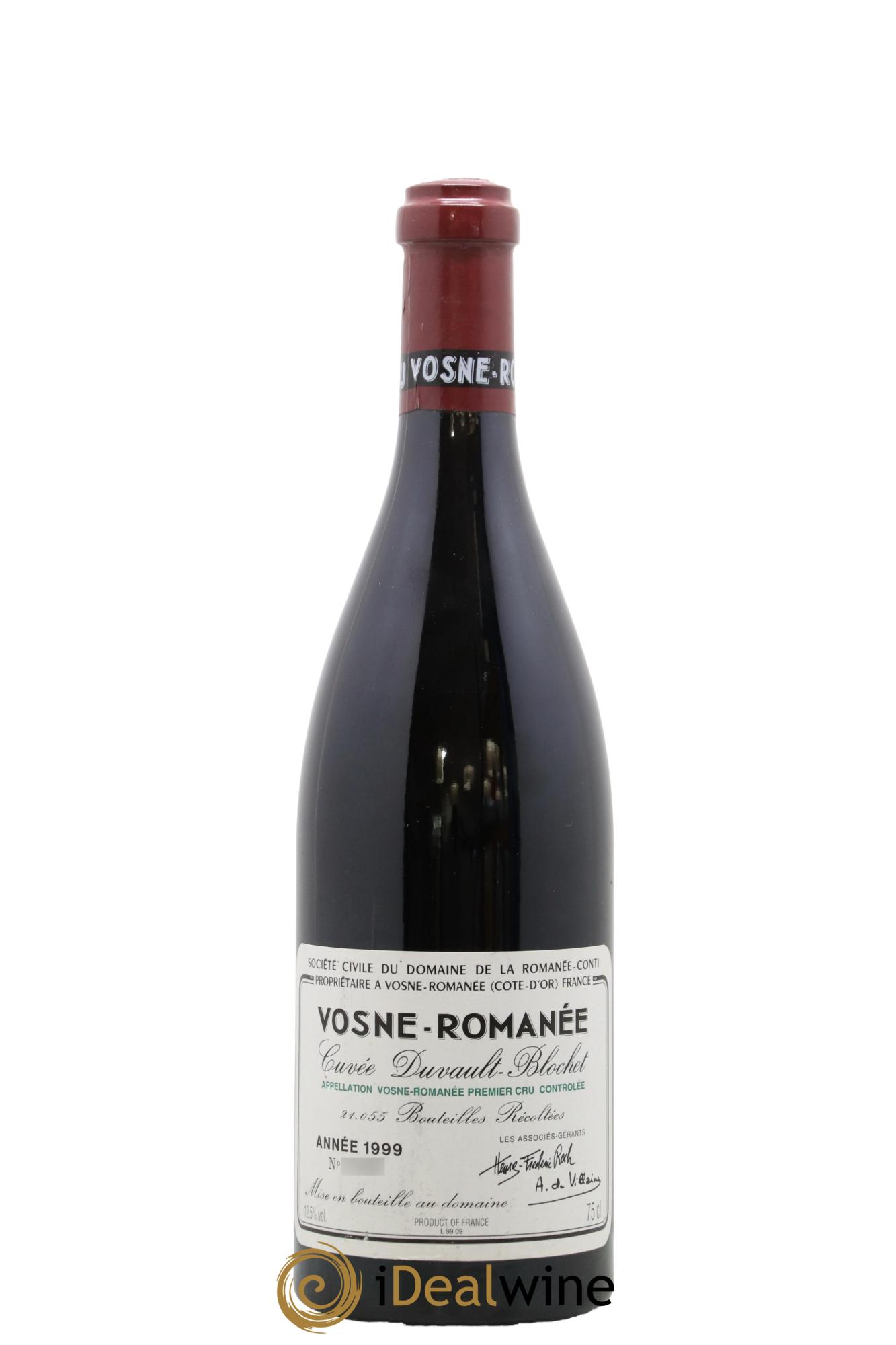 Vosne-Romanée 1er Cru Cuvée Duvault Blochet Domaine de la Romanée-Conti 1999 - Lot of 1 bottle - 0