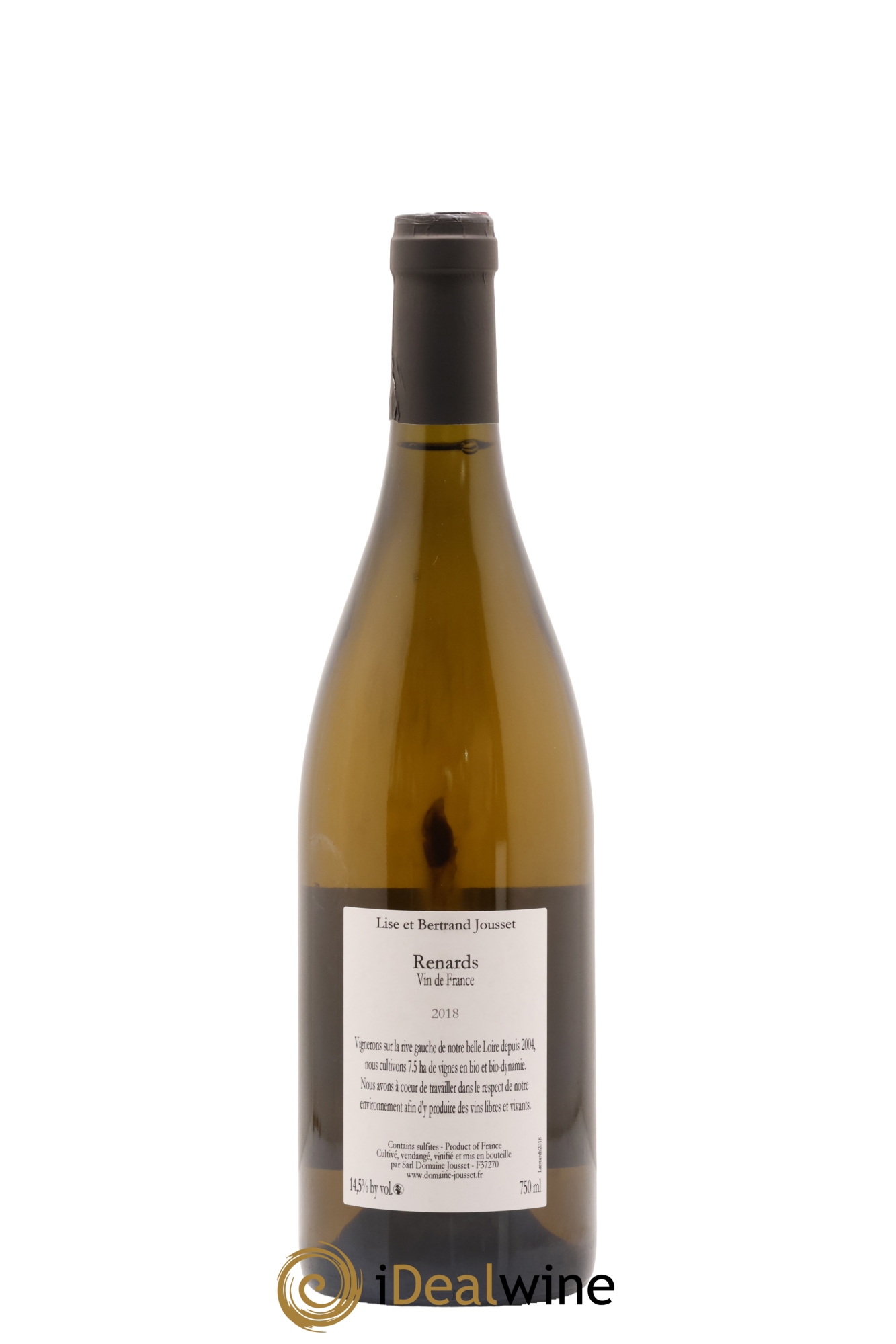 Vin de France Renards Lise et Bertrand Jousset 2018 - Lot of 1 bottle - 1
